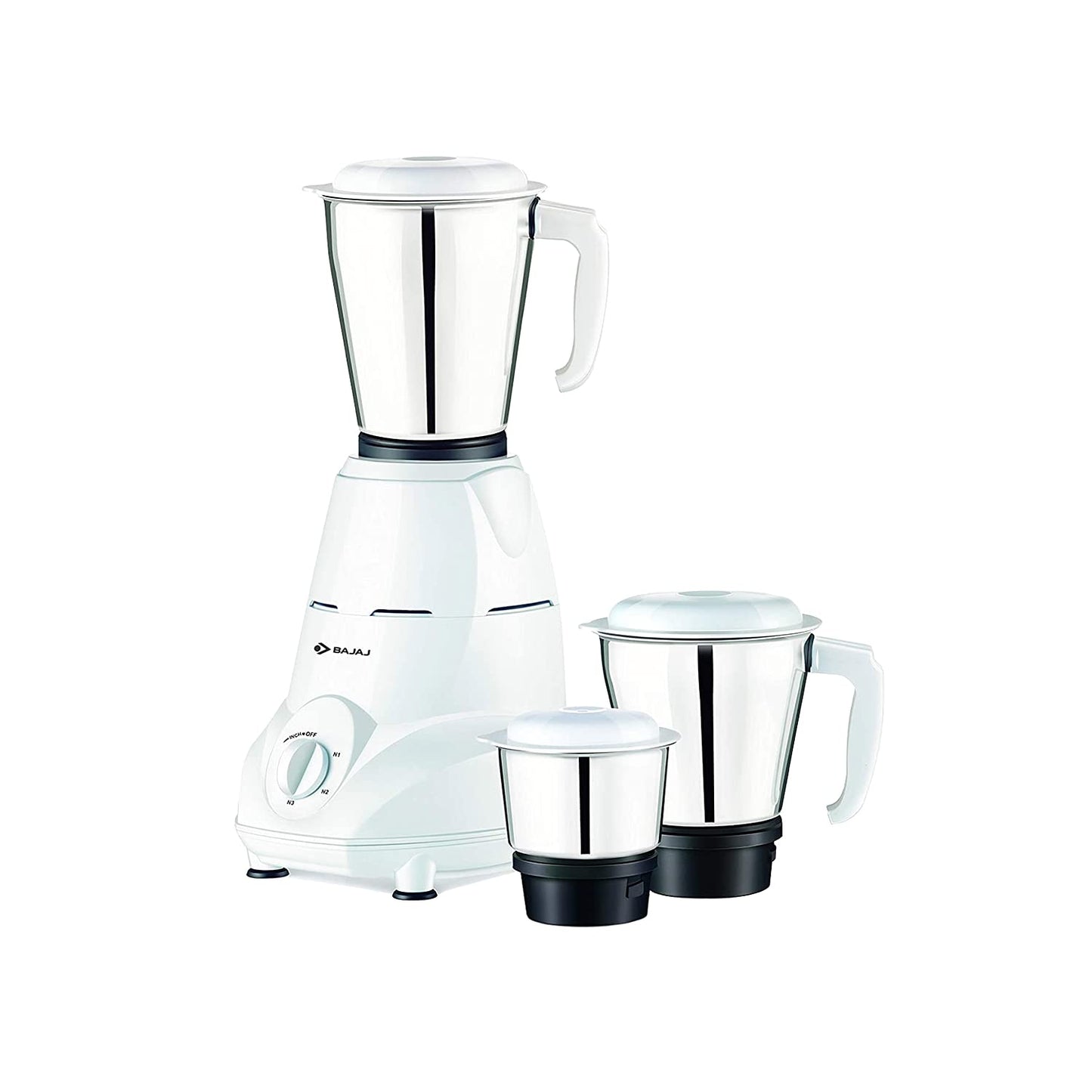 Bajaj Rex Ninja Series 4 Jar 500W Mixer Grinder | DuraCut Blades | 2-In-1 Function Blade In Dry Jar | 2 Yrs Warranty 【Black/Grey】