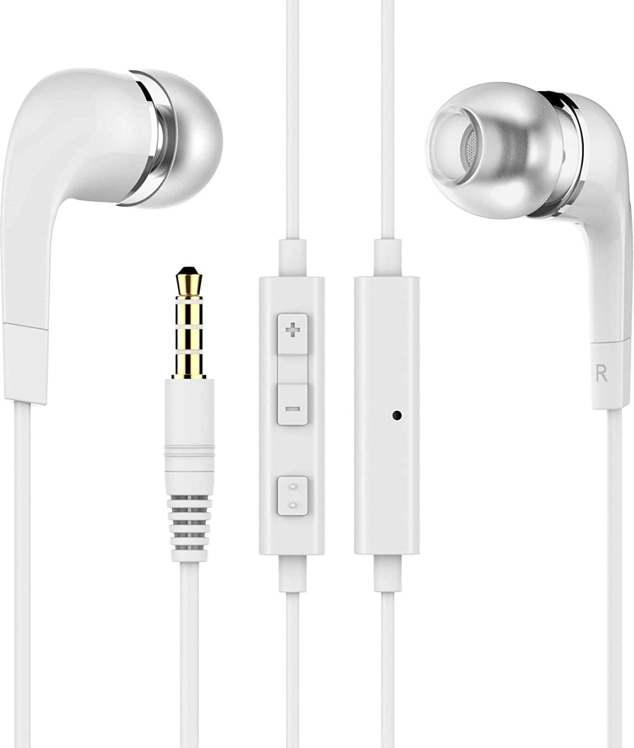 Earphone for Samsung Galaxy F41,Samsung F 41 Universal Earphones Headset Music with 3.5mm Jack Hi-Fi Gaming Sound Music Wired Noise Cancelling Dynamic Original YR-1S2|- White