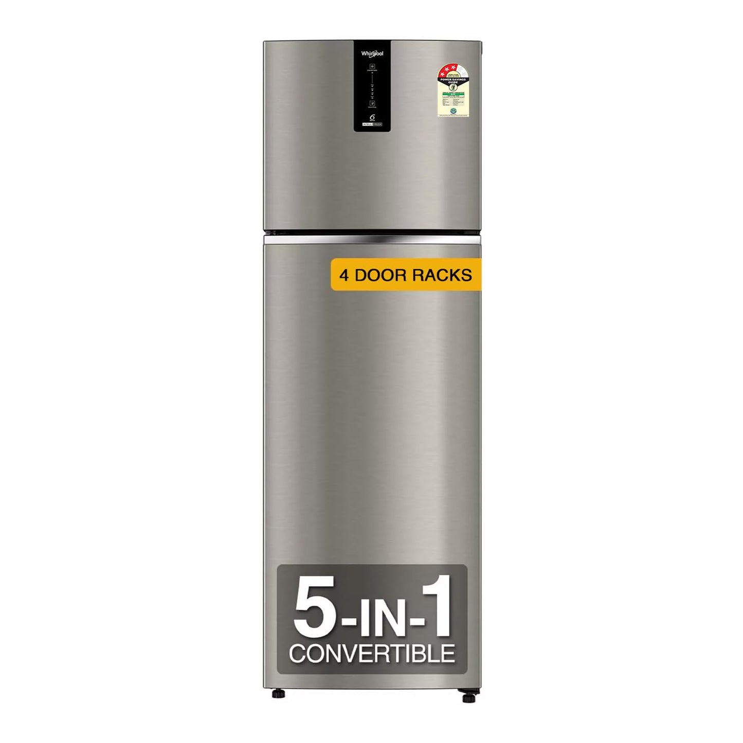 Whirlpool 327 L 3 Star Convertible Frost Free inverter Double Door Refrigerator (IF INV 375 ILLUSIA STEEL(3S) CONV-TL)