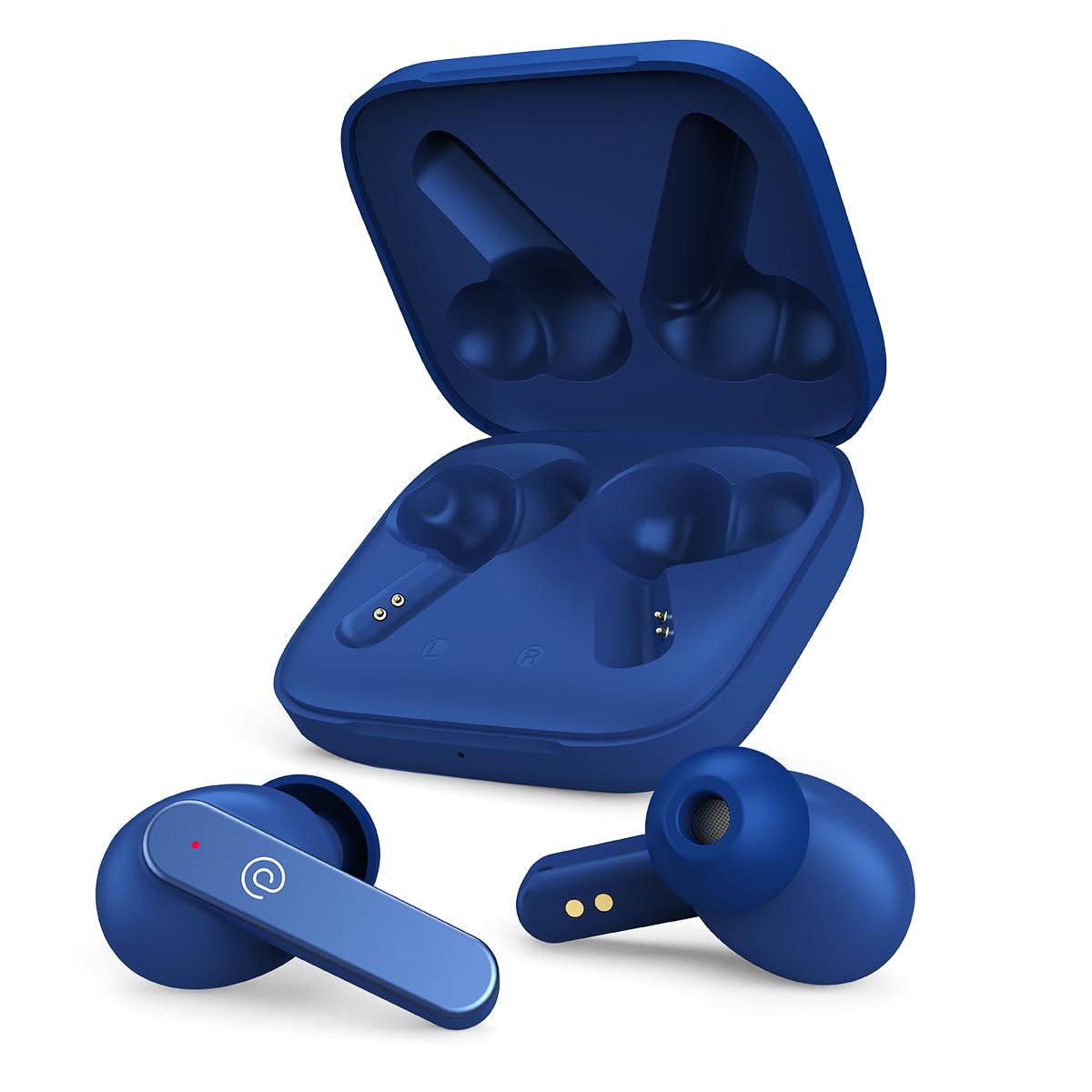 pTron Bassbuds Astra In-Ear TWS Earbuds with Stereo Sound, 34Hrs Playtime, Stereo Calls, Bluetooth V5.3 Headphone with Quick Pairing, Touch Control, Voice Assist, Type C Charging & IPX4(Black & Green)