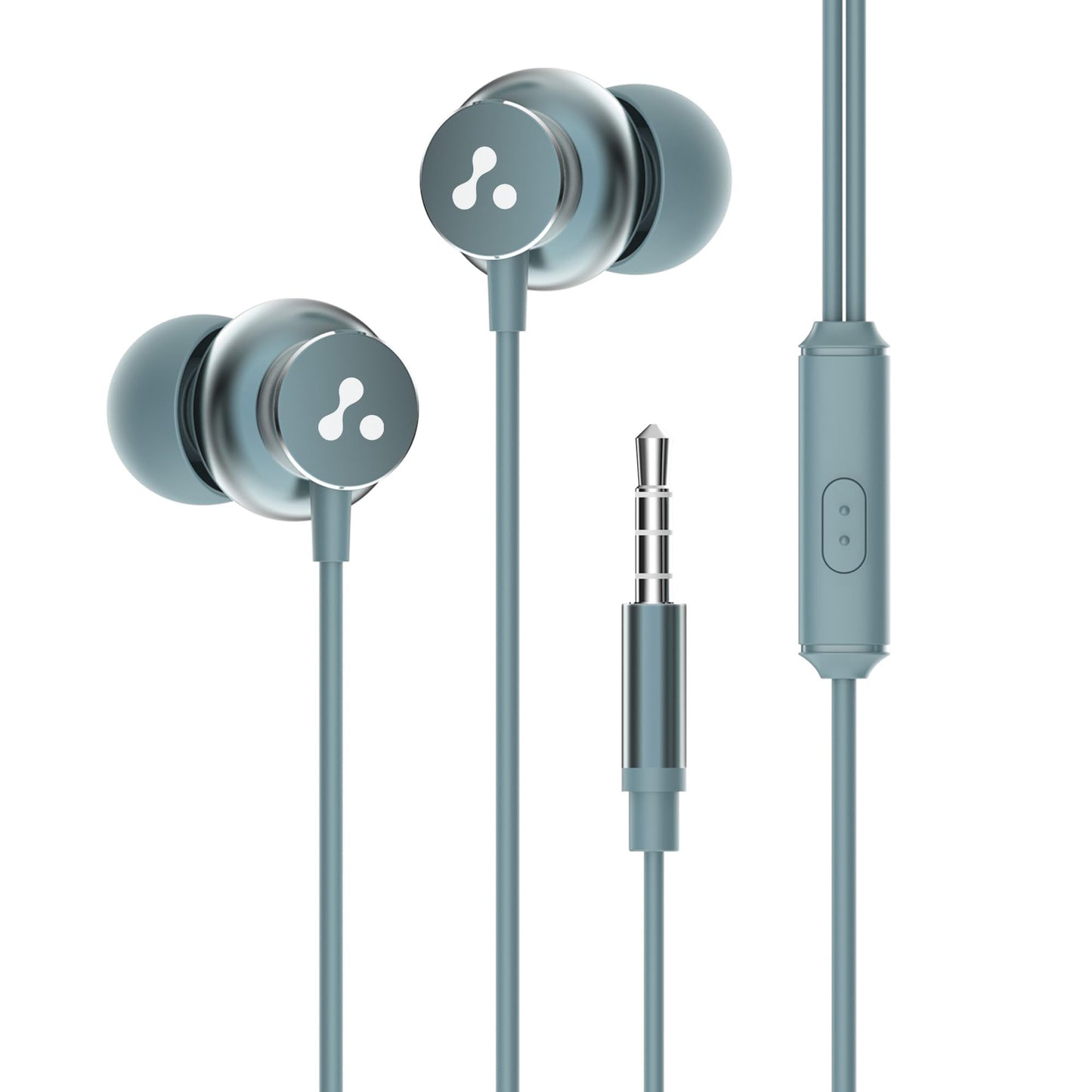 Ambrane Stringz 38 Wired Headphones with Mic, Powerful HD Sound with High Bass, Tangle Free Cable, Comfort in Ear Fit, 3.5mm Jack (Amber Orange)