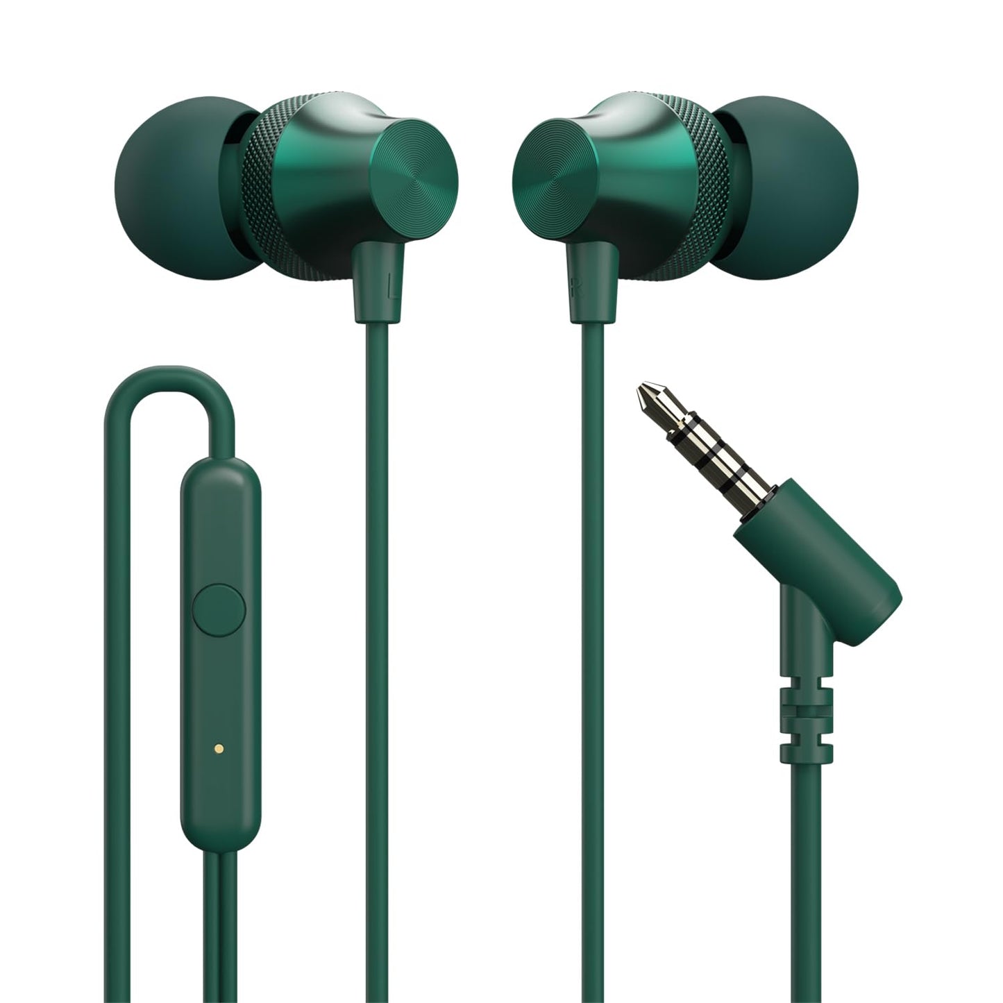 Portronics Conch Beat C in Ear Wired Earphones with Mic, Type C Audio Jack, 10mm Driver, 1.2m TPE Anti Tangle Wire, in line Mic Controls, Powerful Audio, Metal Alloy Body, Wide Compatibility(Silver)
