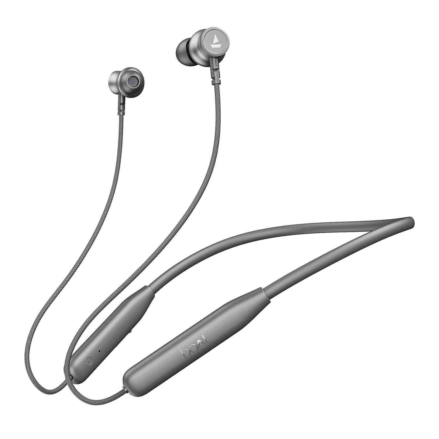 boAt Rockerz 113 (2025 Launch), 40 Hrs Playback, Dual Pair, Fast Charge, Enx Tech, Low Latency, Magnetic Buds, Bluetooth Neckband, Wireless with Mic in Ear Earphones(Active Black)