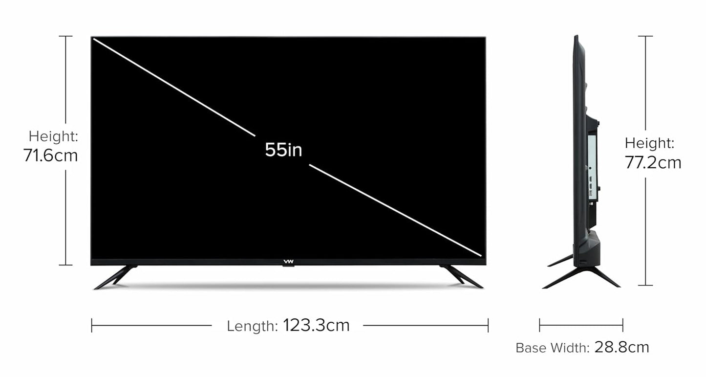 VW 140 cm (55 inches) Pro Series 4K Ultra HD Smart QLED Google TV VW55GQ1