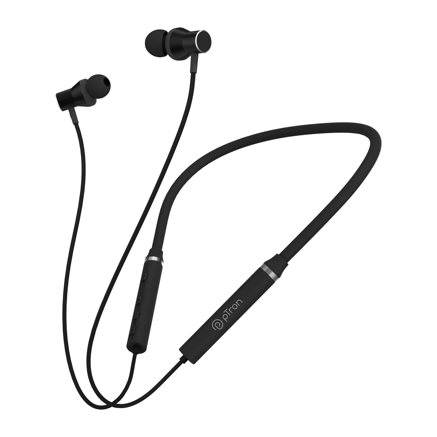 pTron Tangentbeat in Ear Bluetooth 5.0 Wireless Headphones, Deep Bass, 18H Playtime, Clear Calls, Dual Device Pairing Wireless Neckband, Fast Charging, Voice Assistant & IPX4 (Green/Grey)