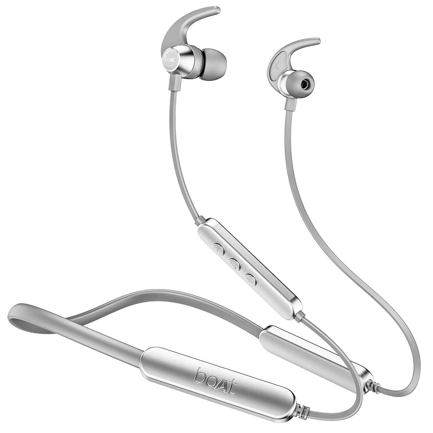 boAt Rockerz 255 Z Plus, AI-Enx Tech, Spatial Audio, 50HRS Battery, Low Latency Mode, Fast Charge, App Support, IPX4 BT V5.3, Bluetooth Neckband, Wireless With Mic In ear Phones (Active/Classic Black)