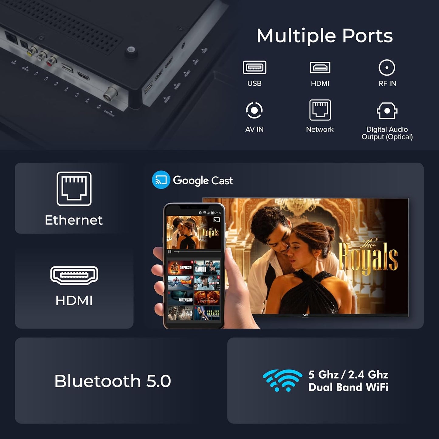 VW 80 cm (32 inches) Pro Series HD Ready Smart QLED Google TV VW32GQ1