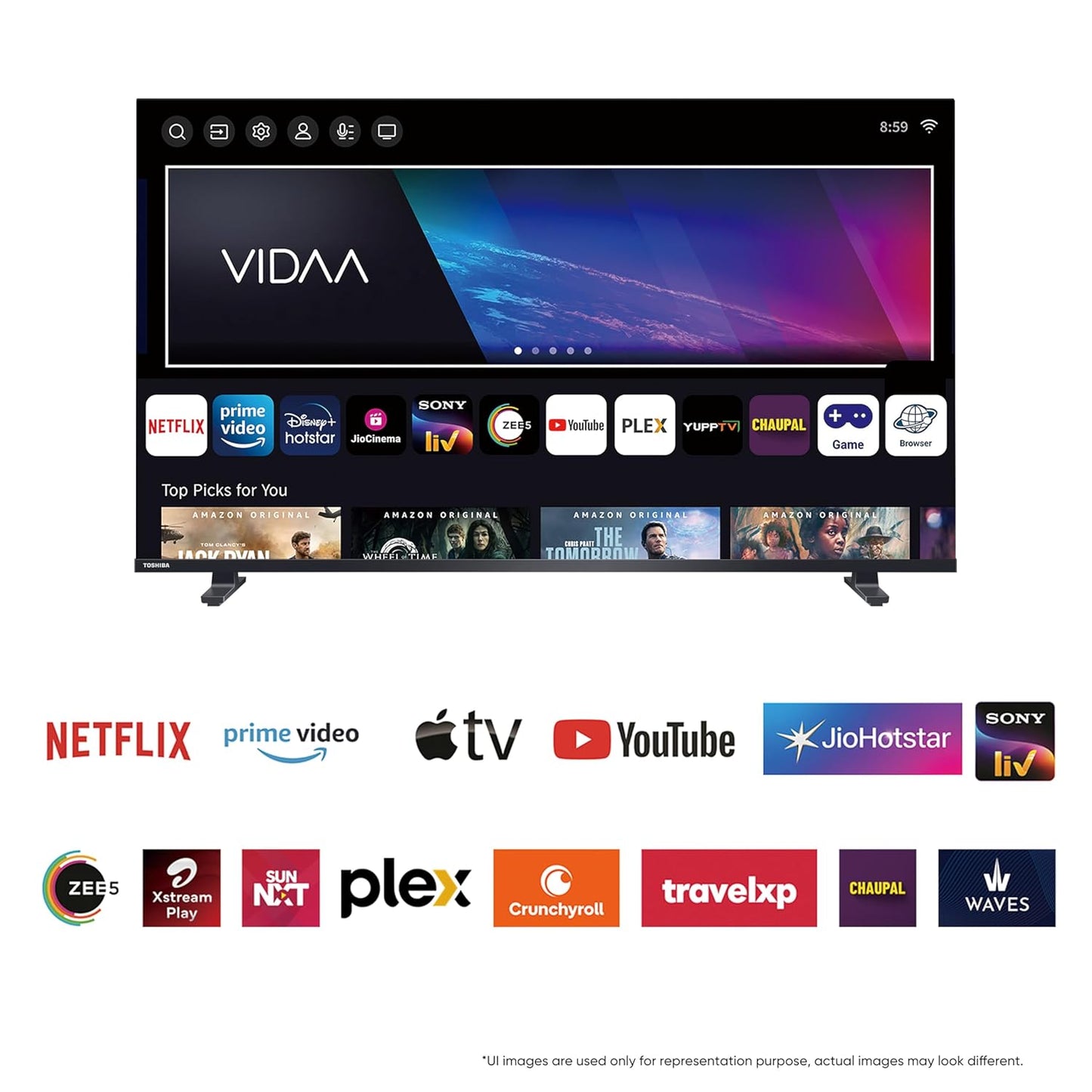 TOSHIBA 164 cm (65 inches) C380RP Series 4K Ultra HD Smart LED TV 65C380RP