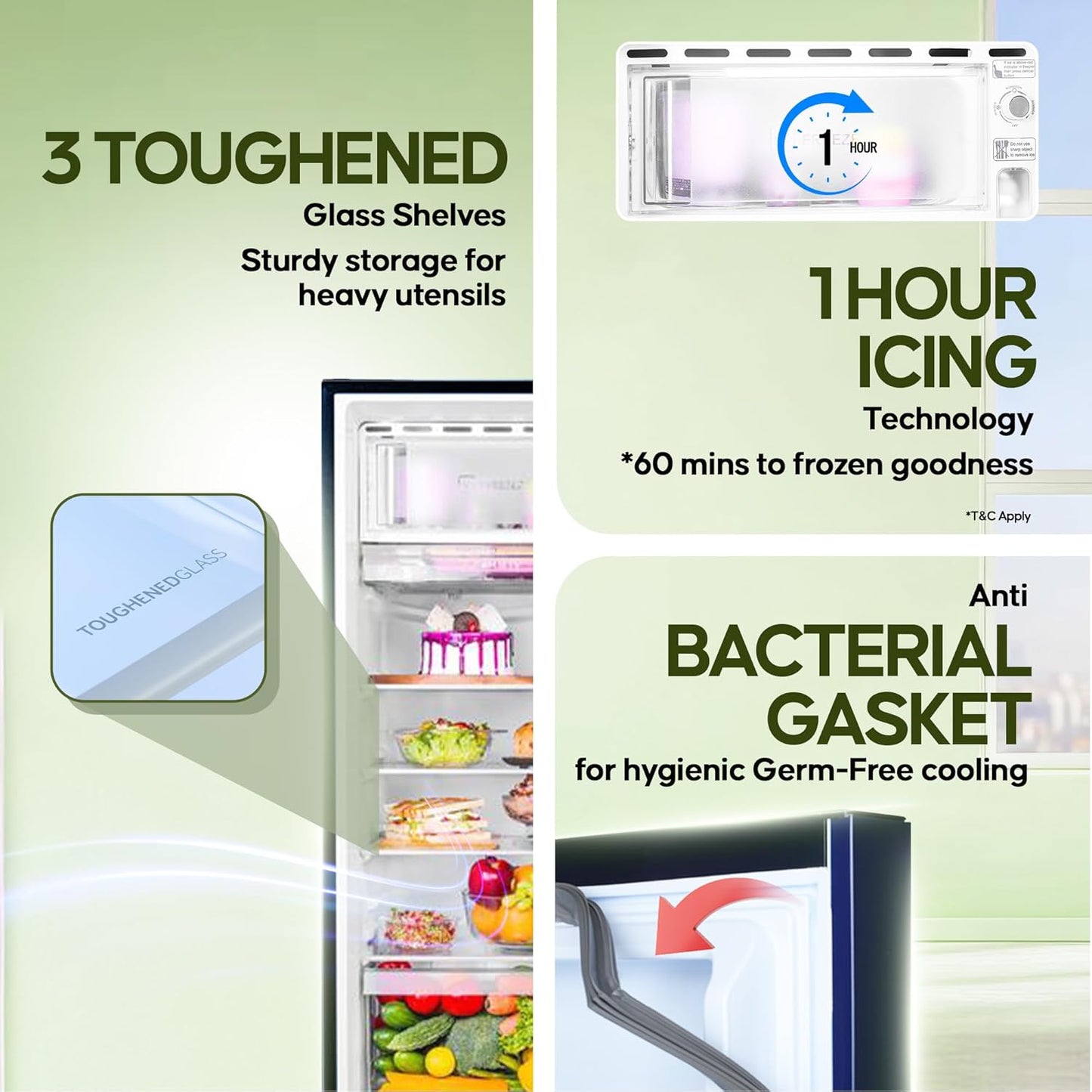 Haier 190 L, 5 Star, Direct-Cool Single Door Refrigerator (HED-205MF, Marine Peony)