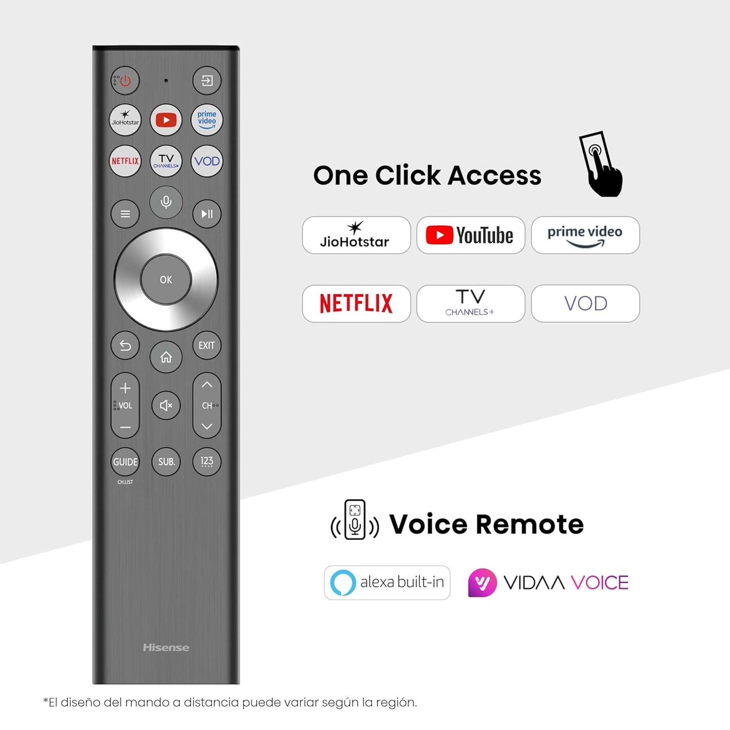 Hisense 254 cm (100 inches) E7Q PRO Series 4K Ultra HD Smart QLED TV 100E7Q PRO (Charcoal Grey)