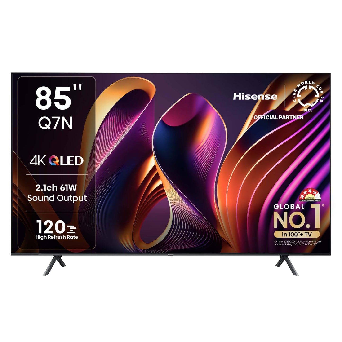 Hisense 254 cm (100 inches) E7Q PRO Series 4K Ultra HD Smart QLED TV 100E7Q PRO (Charcoal Grey)