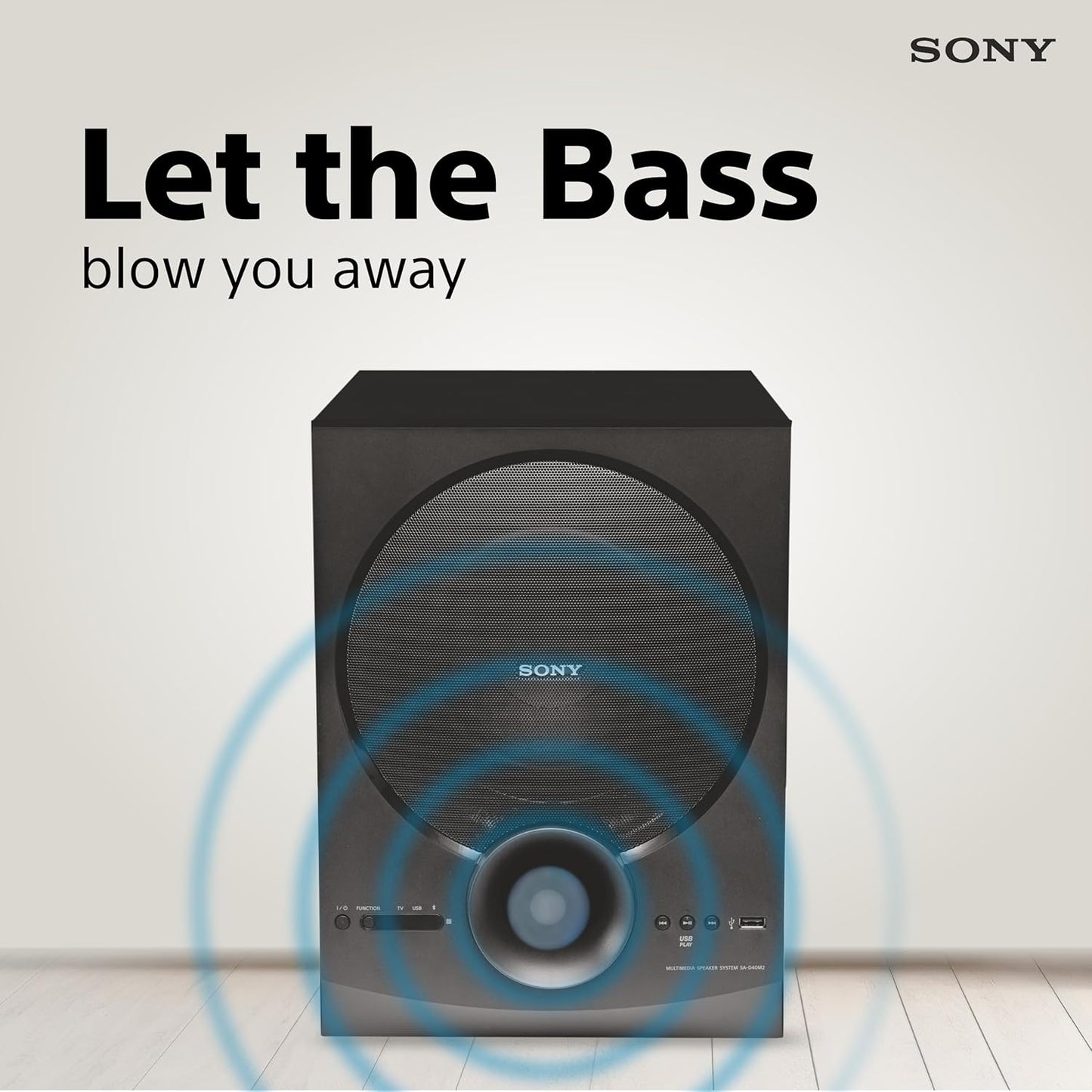 Sony SA-D40M2 All in One 4.1ch Home Theatre System with 100W Power Output and Powerful Subwoofer – Black