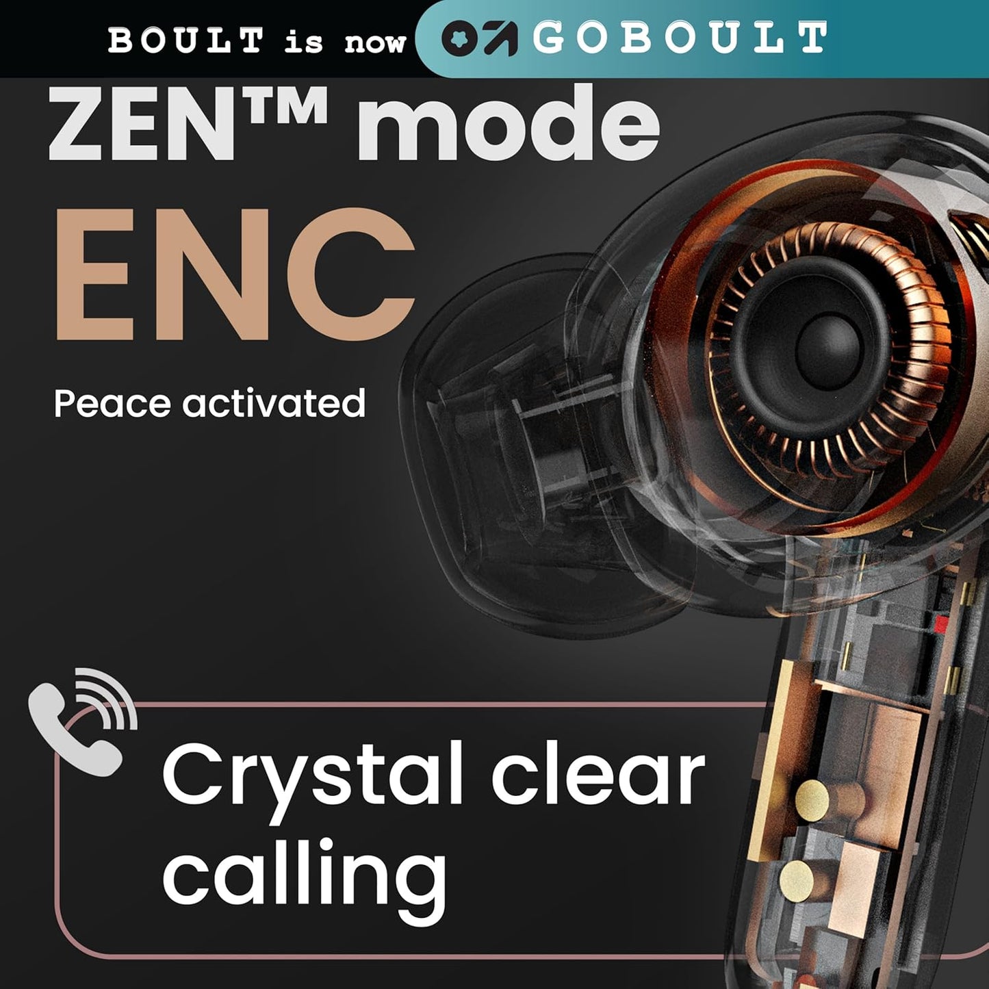 Boult GOBOULT Z20 Truly Wireless Bluetooth Ear Buds with 51H Playtime,Zen Calling ENC Mic,Made in India,Low Latency Gaming,Touch Controls,Rich Bass Drivers,TWS Earbuds Bluetooth Wireless(Pine Green)