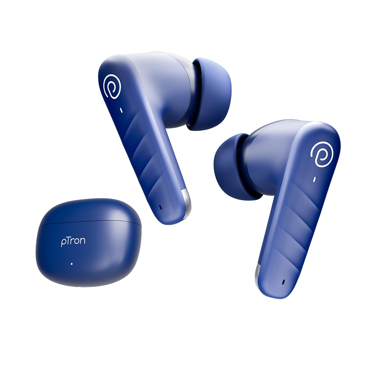 pTron Newly Launched Bassbuds Prism TWS Earbuds with 3D AudioScape, 45Hrs Playtime, TruTalk AI-ENC Calls, 50ms Low Latency Sync, BT5.3, Type-C Fast Charging, Voice Asst. & IPX5 Water Resistant (Black)