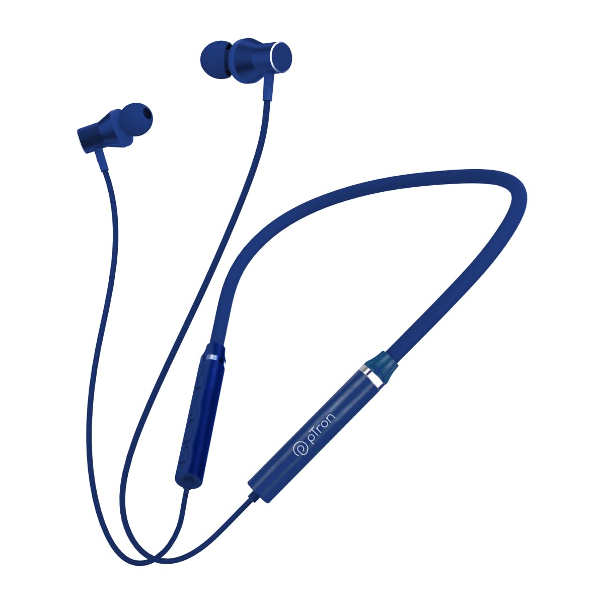pTron Tangentbeat in Ear Bluetooth 5.0 Wireless Headphones, Deep Bass, 18H Playtime, Clear Calls, Dual Device Pairing Wireless Neckband, Fast Charging, Voice Assistant & IPX4 (Green/Grey)