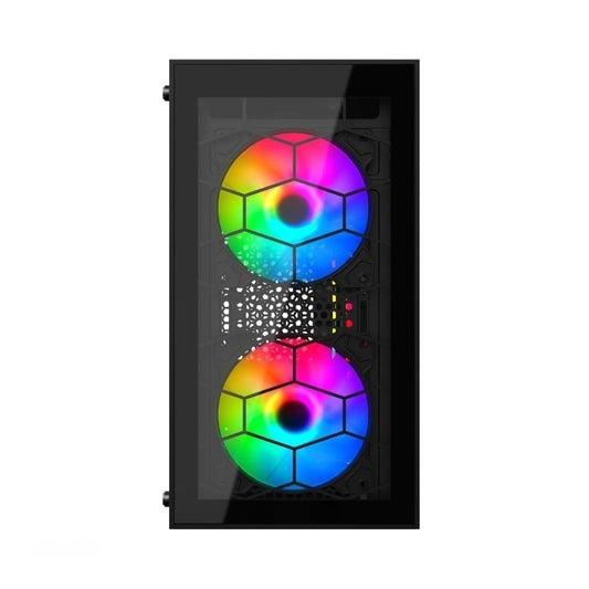 Techsupport Assembled Gaming Desktop CPU with Core-i7 4770 Generation || 4GB 730 Grafics Card Dedicated || 16GB Ram II 512GB SSD II HDMI VGA Ports Win 11 Pro II MS Office II, Black RGB Light