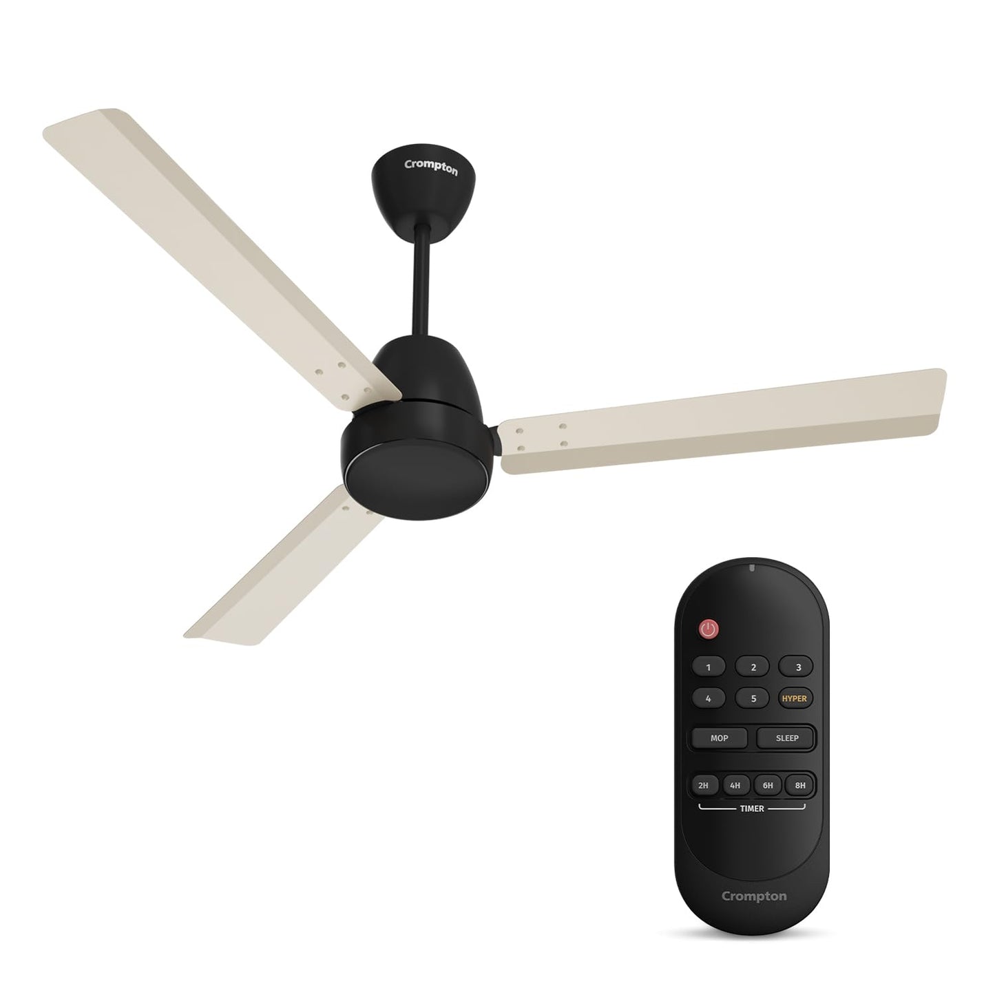 Crompton Energion Nucleoid 1200mm BLDC Ceiling Fan | Remote Control | BEE 5 Star Energy Rated | High Air Delivery | 4 Years Manufacturer Warranty | Silver White