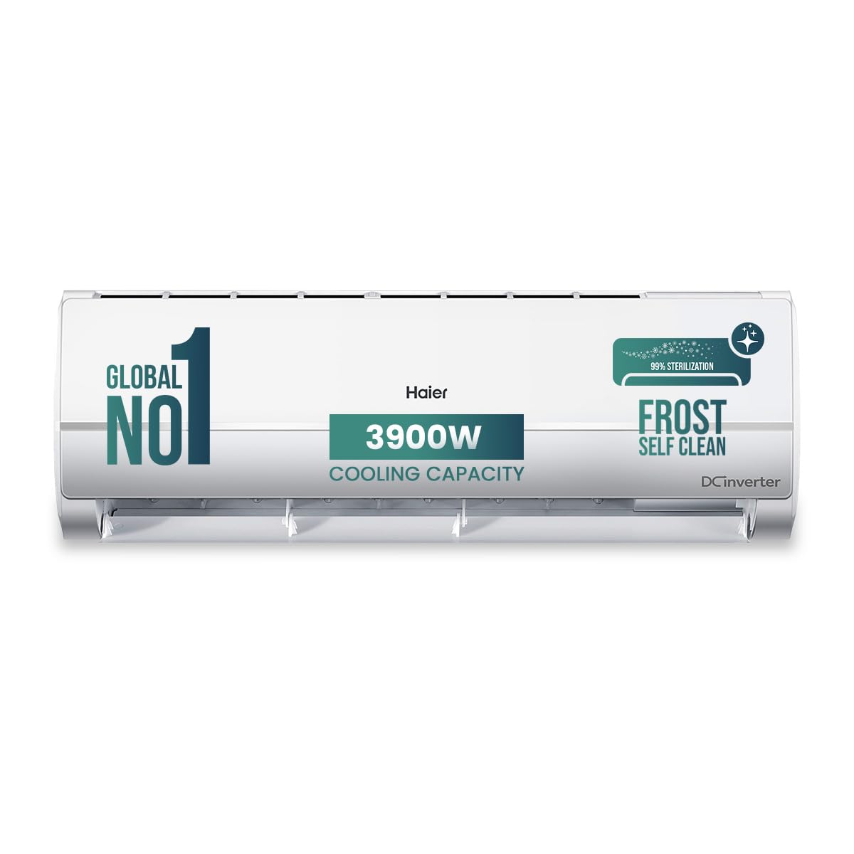 Haier 1 Ton 3 Star Twin Inverter Split AC (Copper, 7 in 1 Convertible, Frost Self Clean, HD Filter, Cools at 54°C, Long Air Throw - HSU11V-TMS3BN-INV,White)