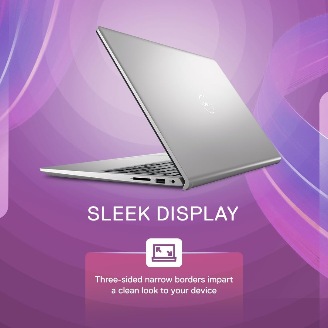 Dell Inspiron 3530 13th Gen Laptop, Intel Core i3-1305U, 8GB, 512GB SSD, 15.6" (39.62cm) FHD AG 120Hz 250 nits Display, Windows 11 + MSO'21 & McAfee 15 Month, Platinum Silver, Thin & Light- 1.62kg