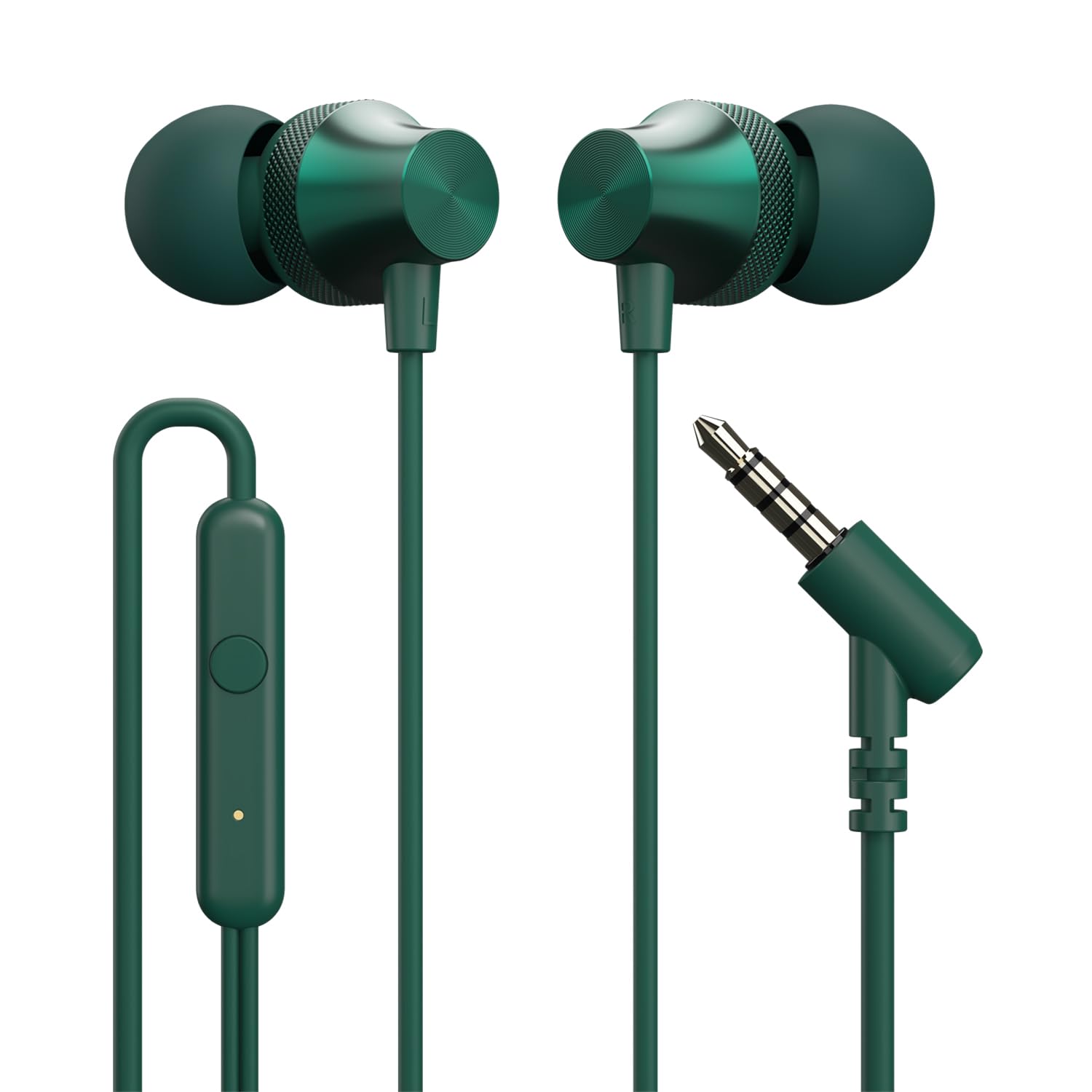 Portronics Conch Beat C in Ear Wired Earphones with Mic, Type C Audio Jack, 10mm Driver, 1.2m TPE Anti Tangle Wire, in line Mic Controls, Powerful Audio, Metal Alloy Body, Wide Compatibility(Silver)