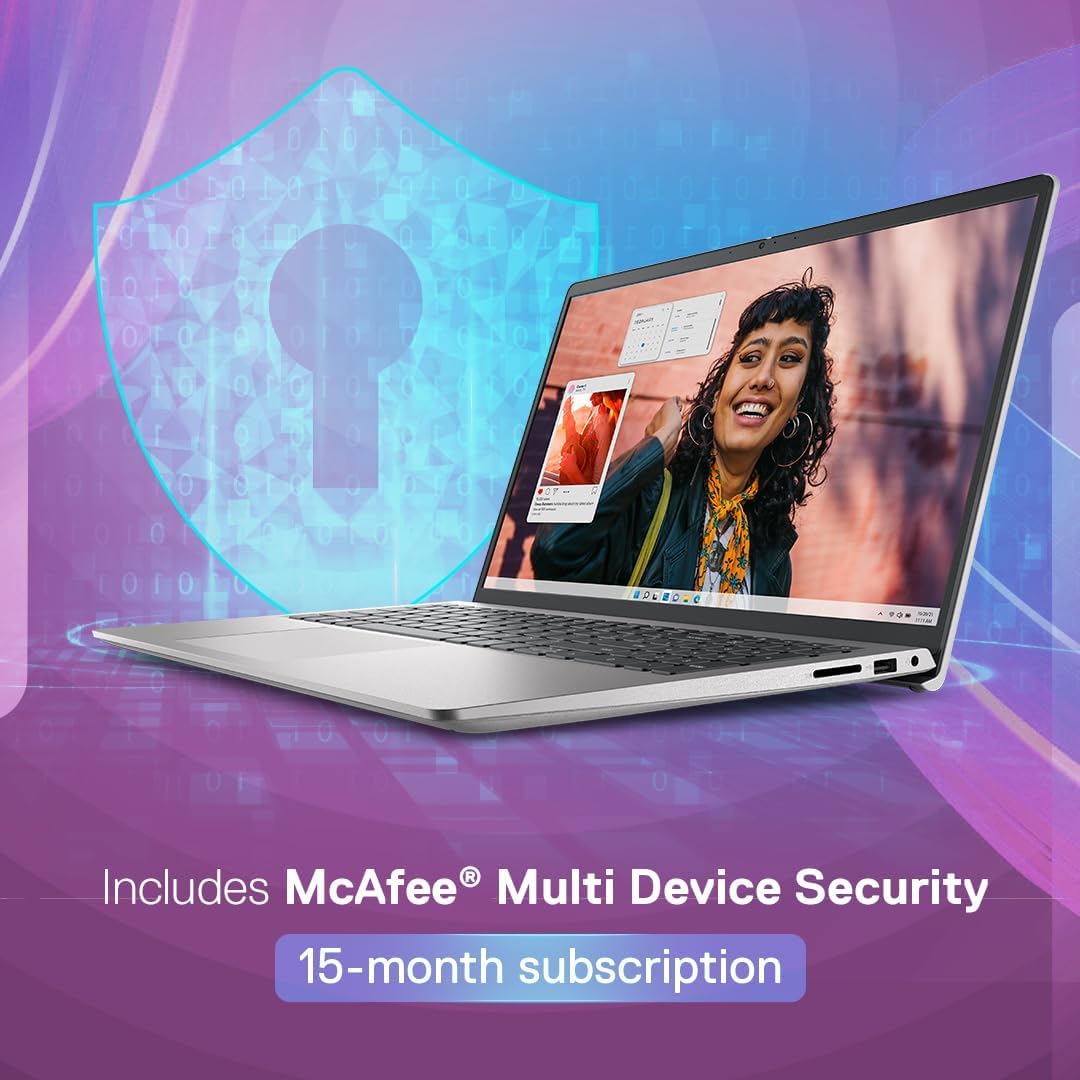 Dell Inspiron 3530 13th Gen Laptop, Intel Core i3-1305U, 8GB, 512GB SSD, 15.6" (39.62cm) FHD AG 120Hz 250 nits Display, Windows 11 + MSO'21 & McAfee 15 Month, Platinum Silver, Thin & Light- 1.62kg