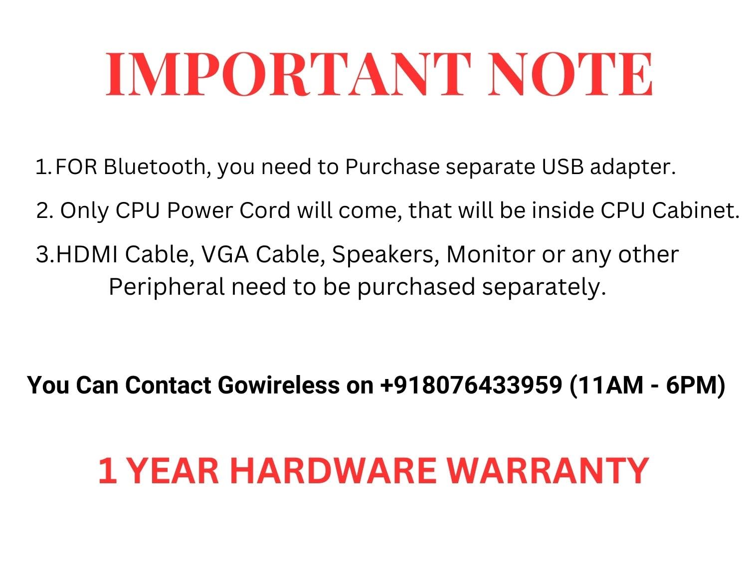 Desktop CPU with Core i5-2nd 2400(2.9 to 3.4 Ghz) || 8GB RAM || 256GB SSD || WiFi DONGLE || HDMI || VGA || Ethernet || Integreated HD Graphics || USB 3.0 || Win 10 Basic Software Installed