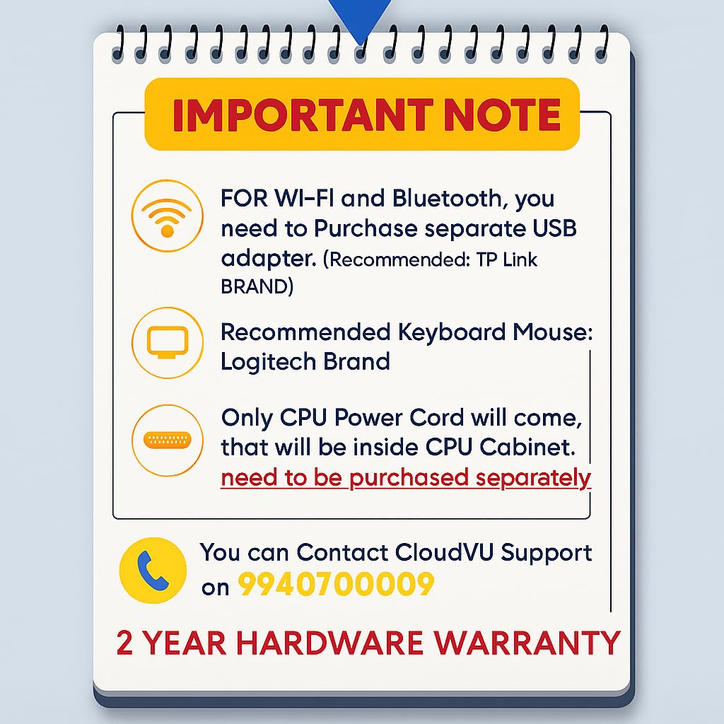 CloudVU Computer Desktop PC|CPU Intel Core I7-4790|8GB RAM|256GB Nvme SSD|HDMI|VGA|1Gbps LAN|USB 3.0|HD Graphics|Windows 11 Home License + MS Office(Desktop PC -I7,256GB SSD,8GBRAM),Black