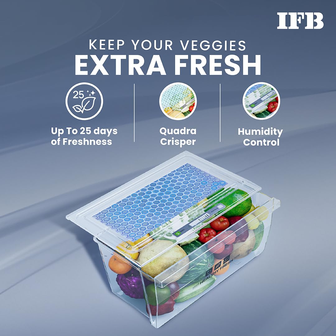 IFB 197L 5 Star Direct Cool Single Door Refrigerator (IFBDC-2235DBSE, Brush Grey, Advanced Inverter Compressor, Extraordinary Storage with Humidity Controller)