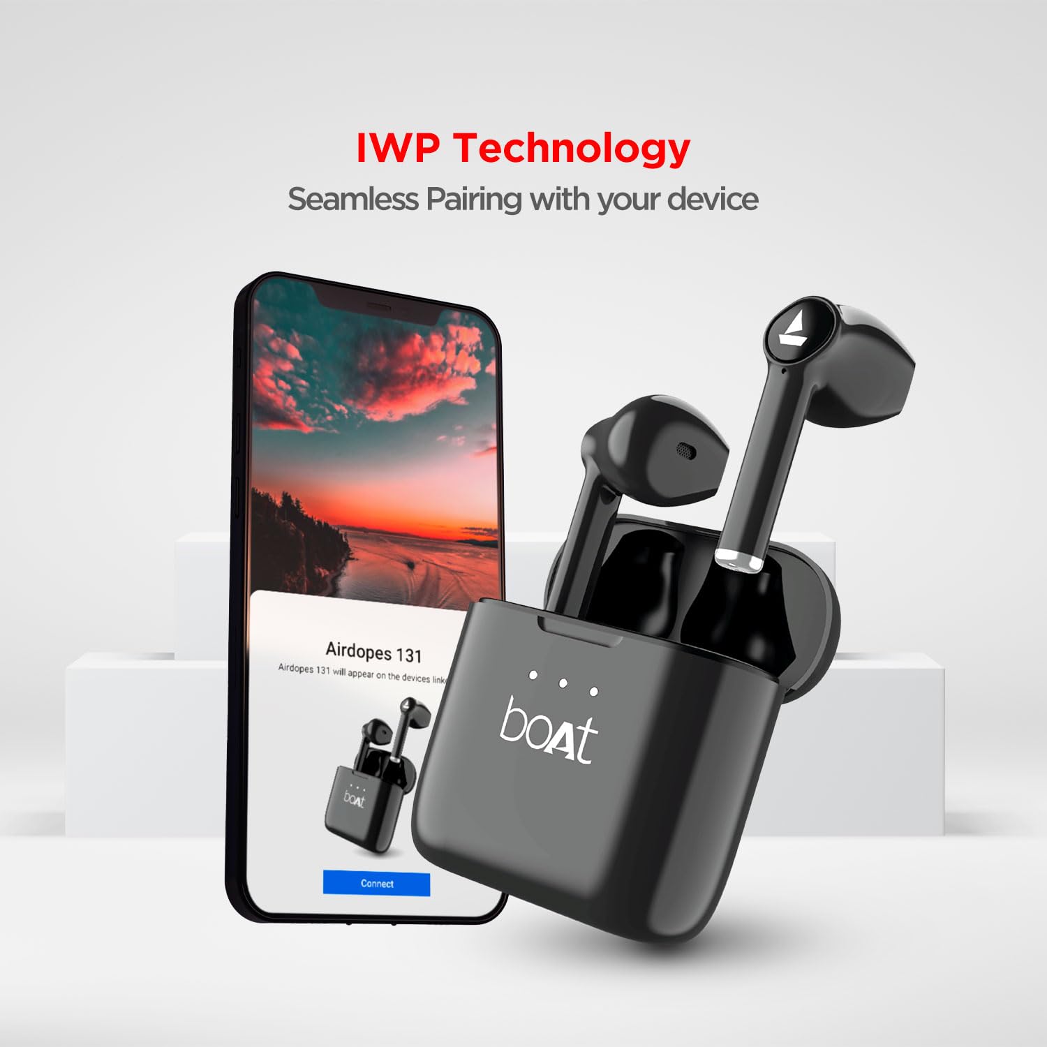 boAt Airdopes 131/8 with 60 Hrs Playback, ASAP Charge Truly Wireless Bluetooth in Ear Earbuds with Mic (Active Black)