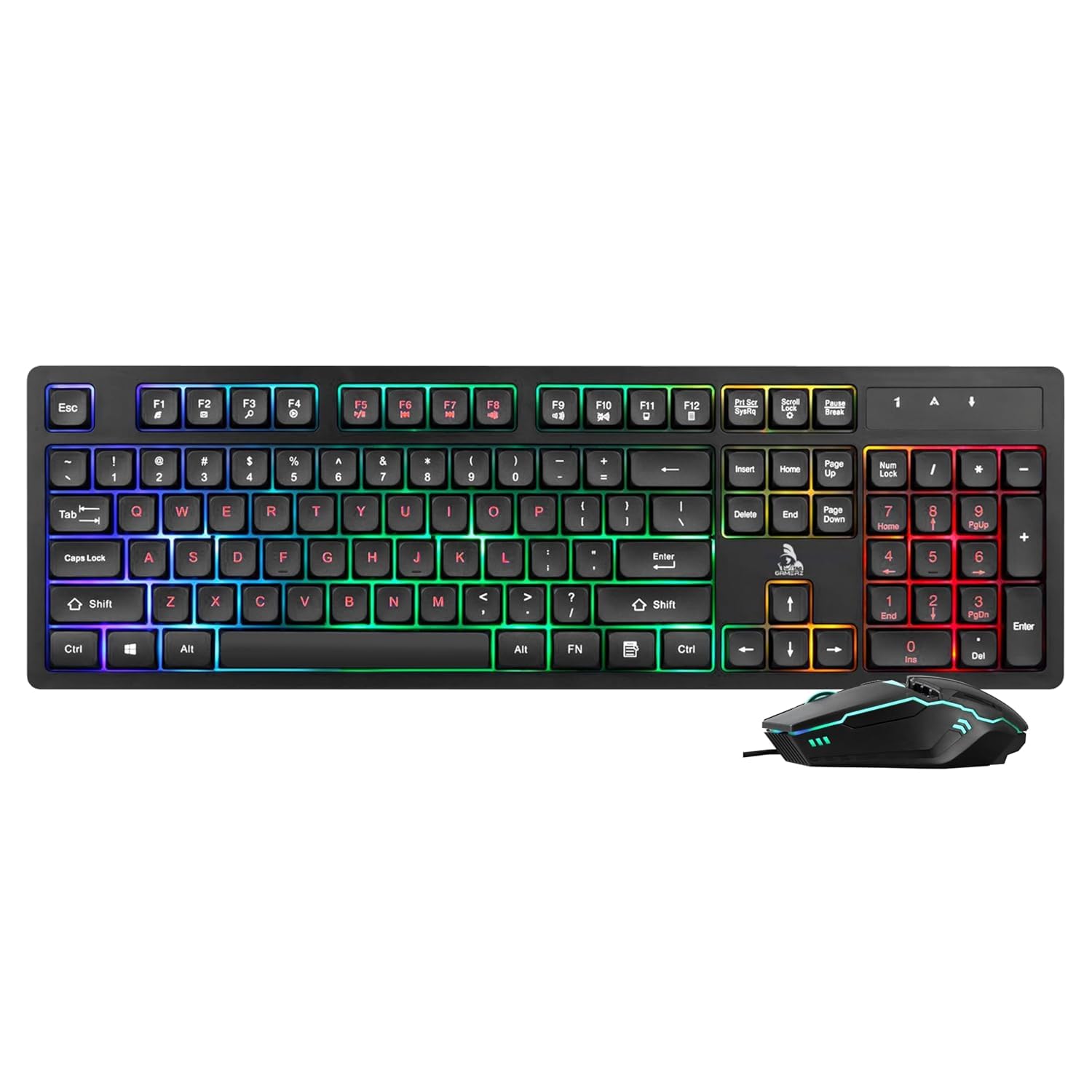 Fusionit Gaming Desktop PC Intel Core i7-2600, 16GB DDR3 RAM, 256GB SSD + 500GB HDD, Windows 11 with MS Office 2021, 19" Monitor, WiFi, RGB Keyboard & Mouse Included