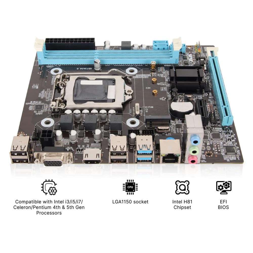 CloudVU Computer Desktop PC|CPU Intel Core I7-4790|8GB RAM|256GB Nvme SSD|HDMI|VGA|1Gbps LAN|USB 3.0|HD Graphics|Windows 11 Home License + MS Office(Desktop PC -I7,256GB SSD,8GBRAM),Black