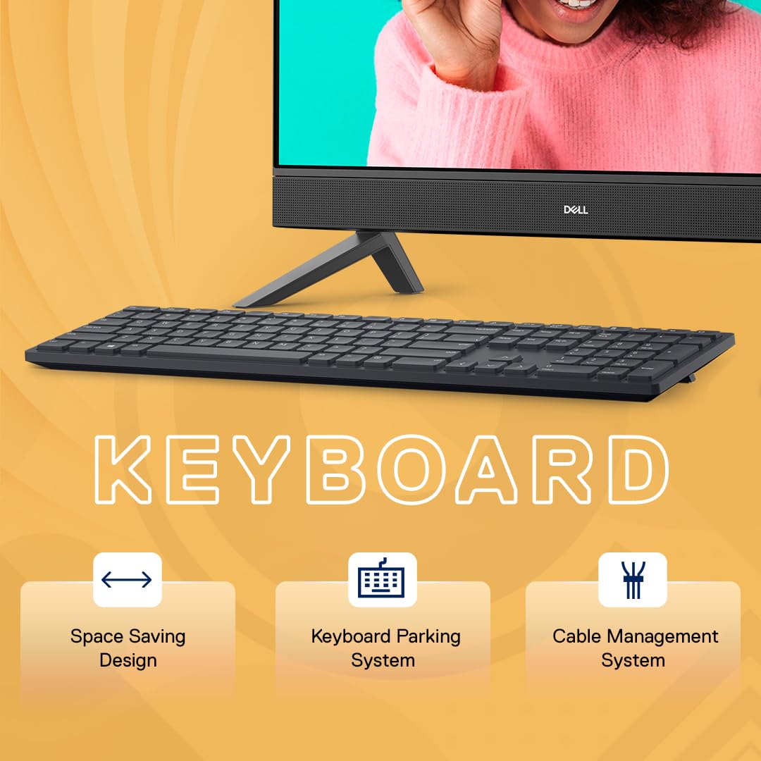 Dell 24" All-in-One PC (5420), 13th Gen Intel i5-1335U, 8GB DDR4, 512GB SSD, 23.8" FHD AG Infinity Narrow Border, Pro Wireless Keyboard + Mouse, Cover Black Molded Chin, Win11 + Office H&S 2021