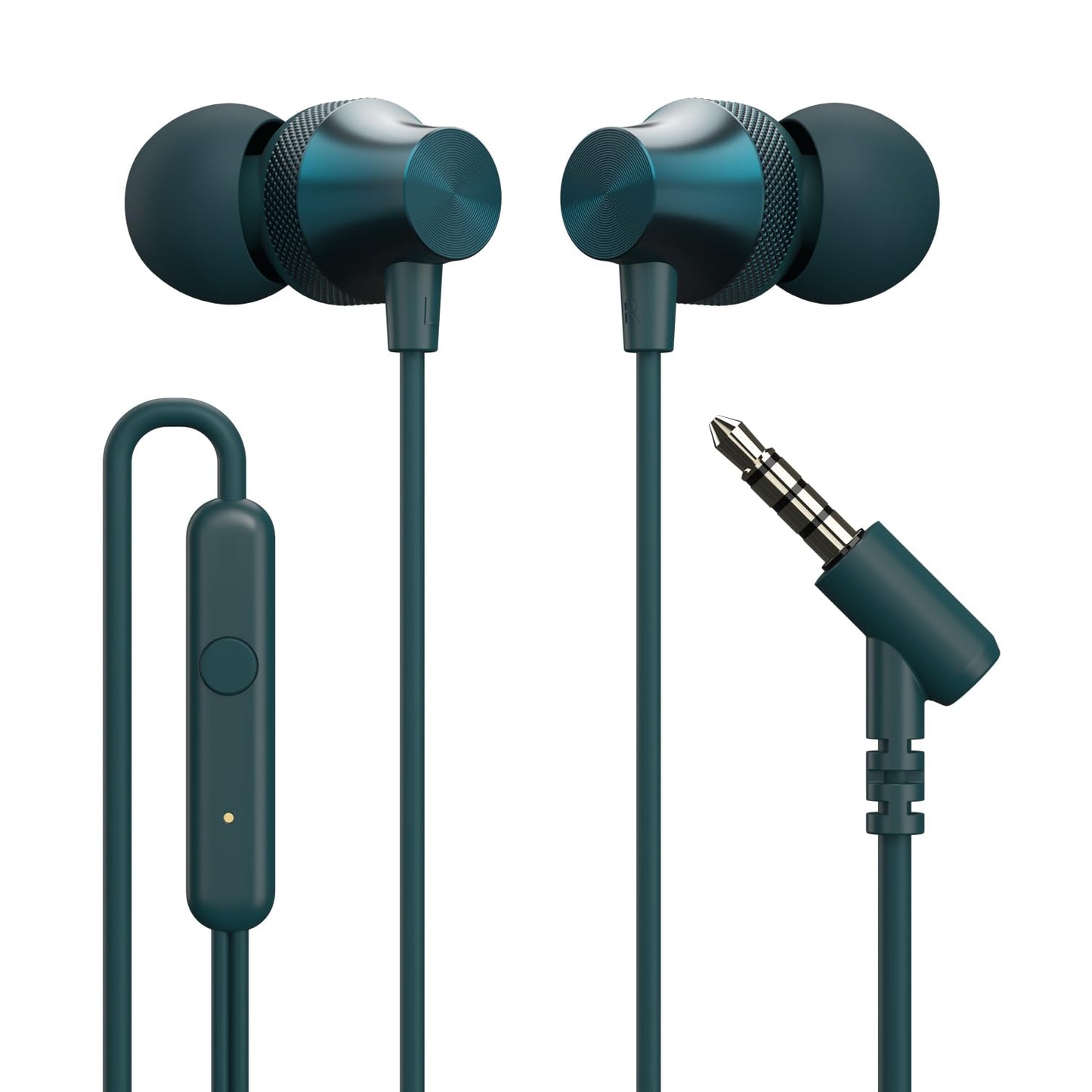 Portronics Conch Beat C in Ear Wired Earphones with Mic, Type C Audio Jack, 10mm Driver, 1.2m TPE Anti Tangle Wire, in line Mic Controls, Powerful Audio, Metal Alloy Body, Wide Compatibility(Silver)