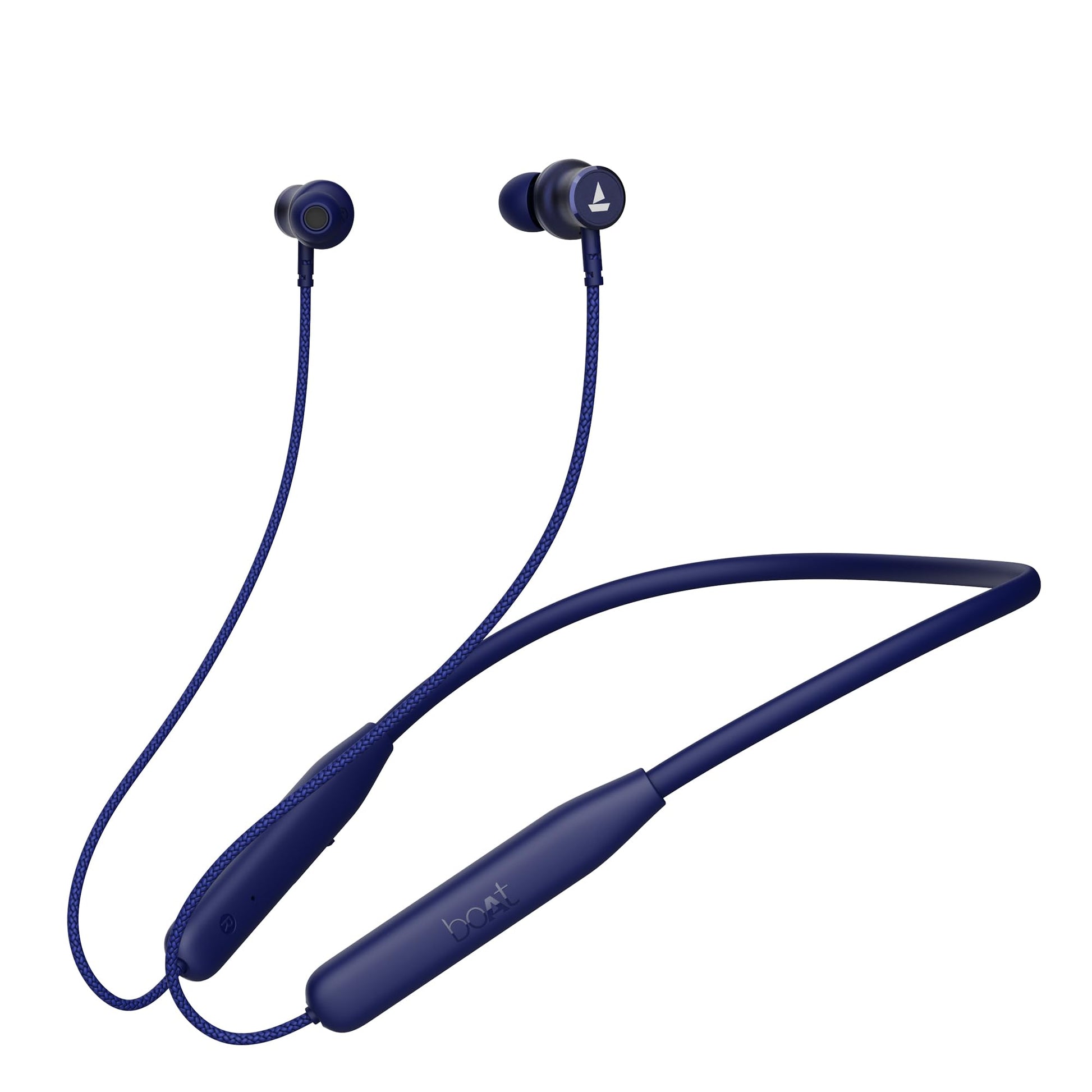 boAt Rockerz 110/Rockerz 109 Wireless in Ear Neckband with Up to 60 hrs Playtime, Dual Device Pairing, ENx Tech, ASAP Charging, BTv5.3,IPX5,Type-C Interface & Magnetic Power Buds(Active Black)