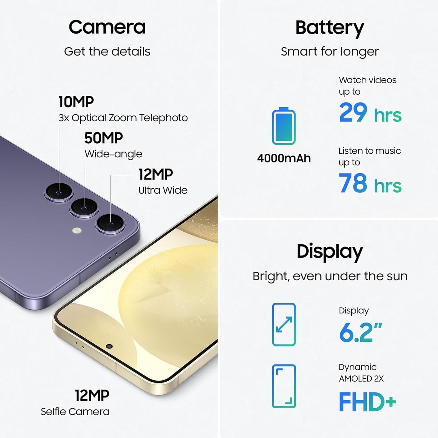 Samsung Galaxy S24 5G AI Smartphone (Amber Yellow, 8GB, 128GB Storage) with Other Offers