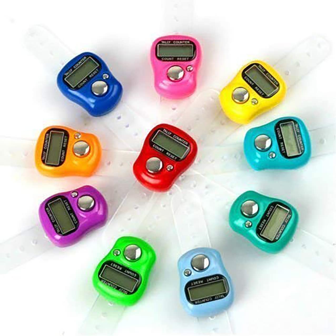 GLUN® Multiuse Finger Counter Portable Hand Finger Counting Machine Digital Head Electronic Tally Counter Pack of 3