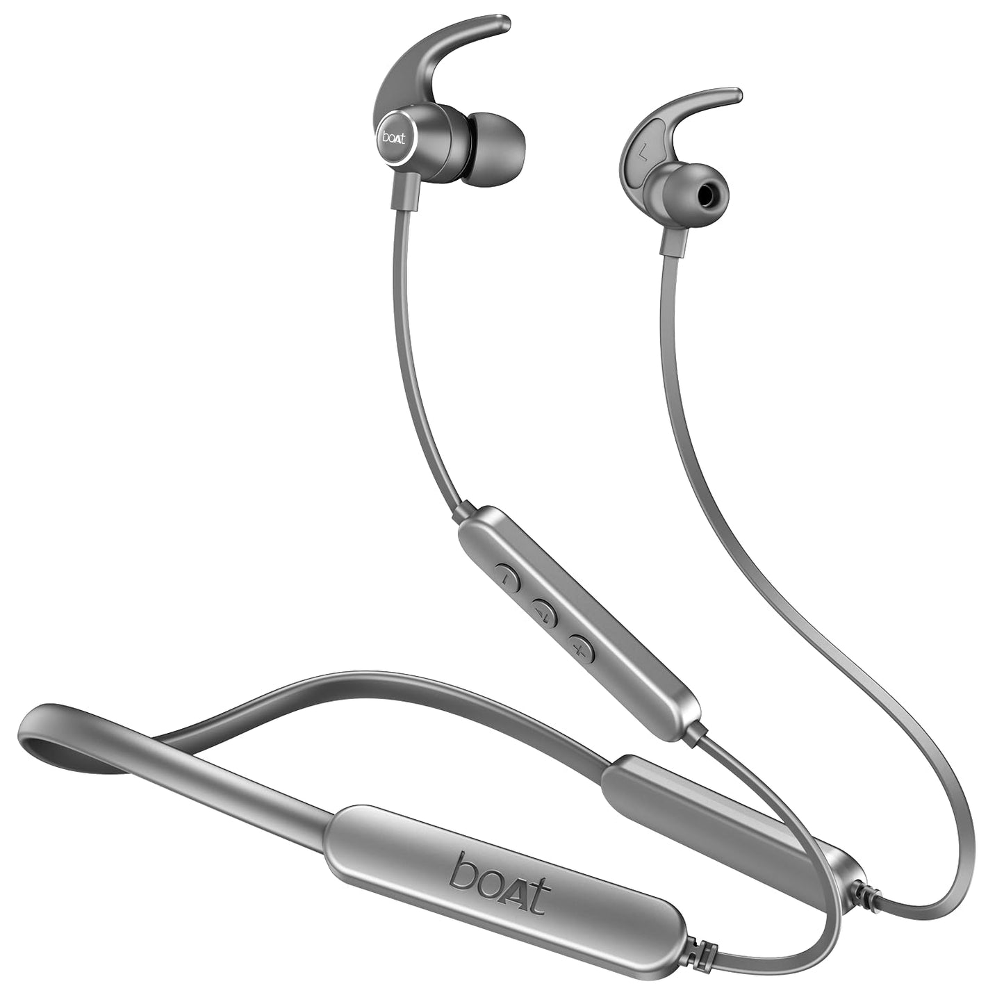 boAt Rockerz 255 Z Plus, AI-Enx Tech, Spatial Audio, 50HRS Battery, Low Latency Mode, Fast Charge, App Support, IPX4 BT V5.3, Bluetooth Neckband, Wireless With Mic In ear Phones (Active/Classic Black)