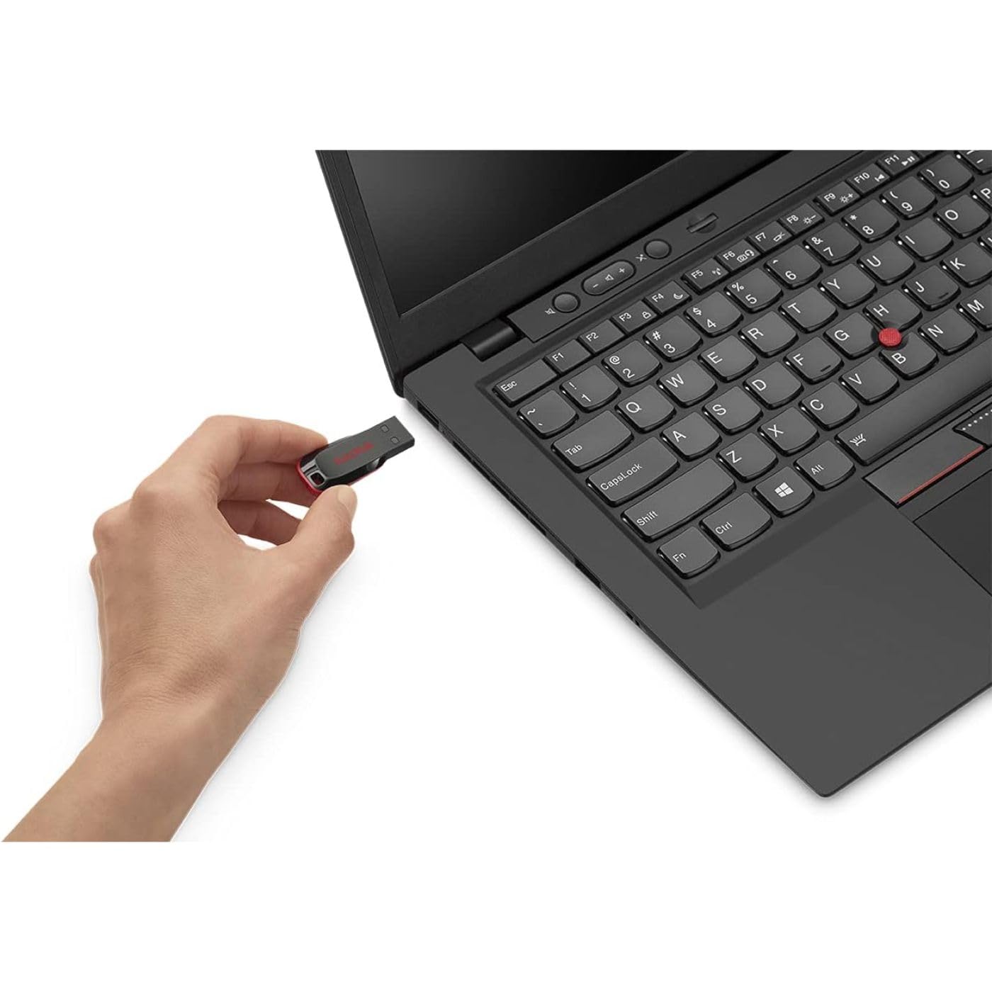 SanDisk Cruzer Blade 64GB, USB 2.0, Flash drive, Pendrive, Red, 5Y Warranty (SDCZ50-064G-I35)