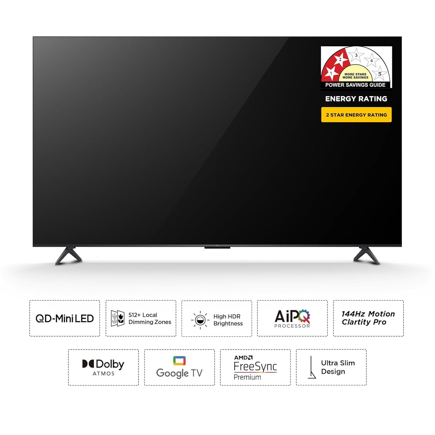 TCL 164 cm (65 inches) 4K UHD Smart QD-Mini LED Google TV 65Q6C