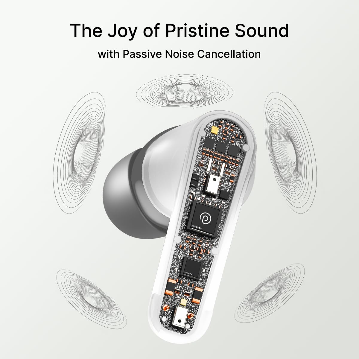 pTron Bassbuds Astra in-Ear TWS Earbuds with Stereo Sound, 34Hrs Playtime, Stereo Calls, Bluetooth V5.3 Headphones with Quick Pairing, Touch Control, Voice Assistant, Type C Charging & IPX4 (Grey)
