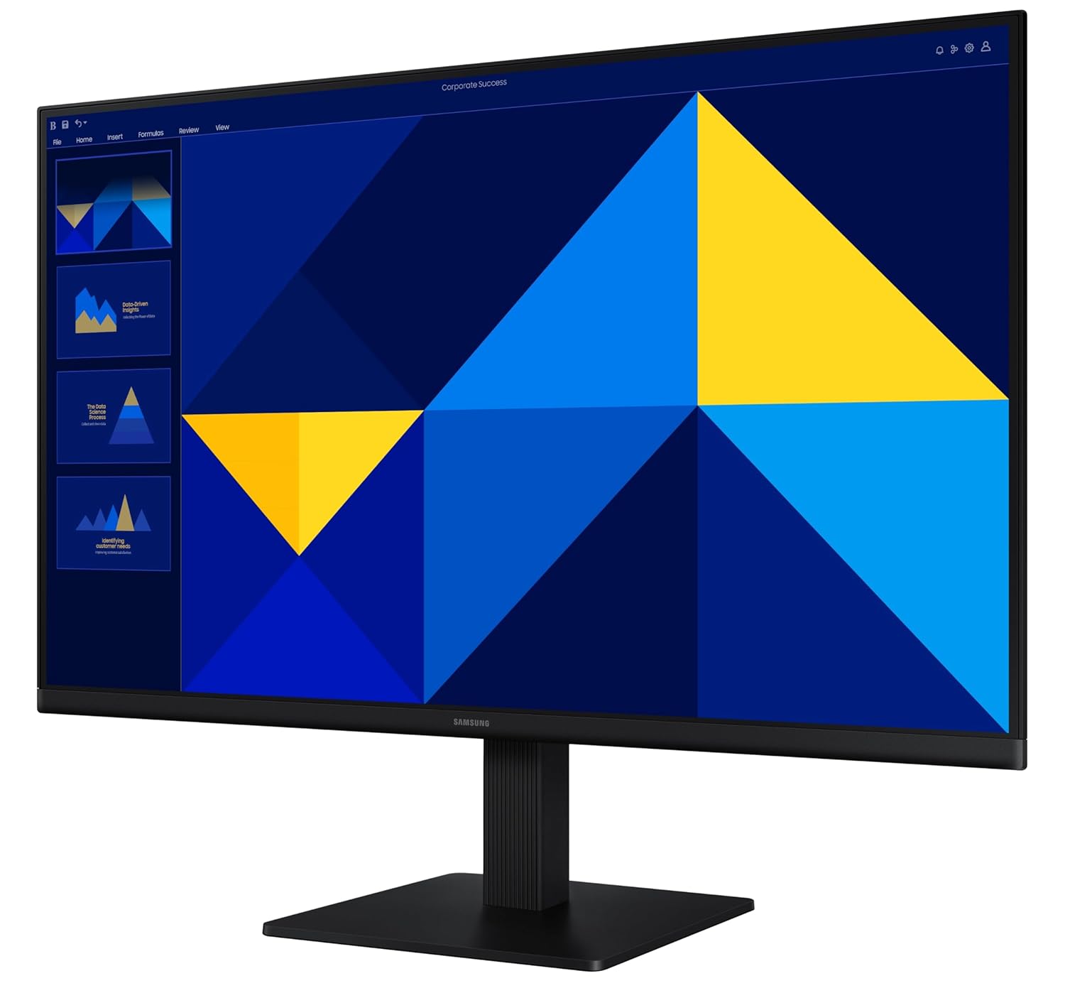 Samsung 24" (60.5 cm) S3 Flat Monitor|Super Slim Borderless Design|IPS Panel|FHD 1920 x 1080|100 Hz|5 ms|Ports-HDMI,VGA|Game Mode|Eye Saver Mode||Wall Mountable|LS24D300GAWXXL|Black