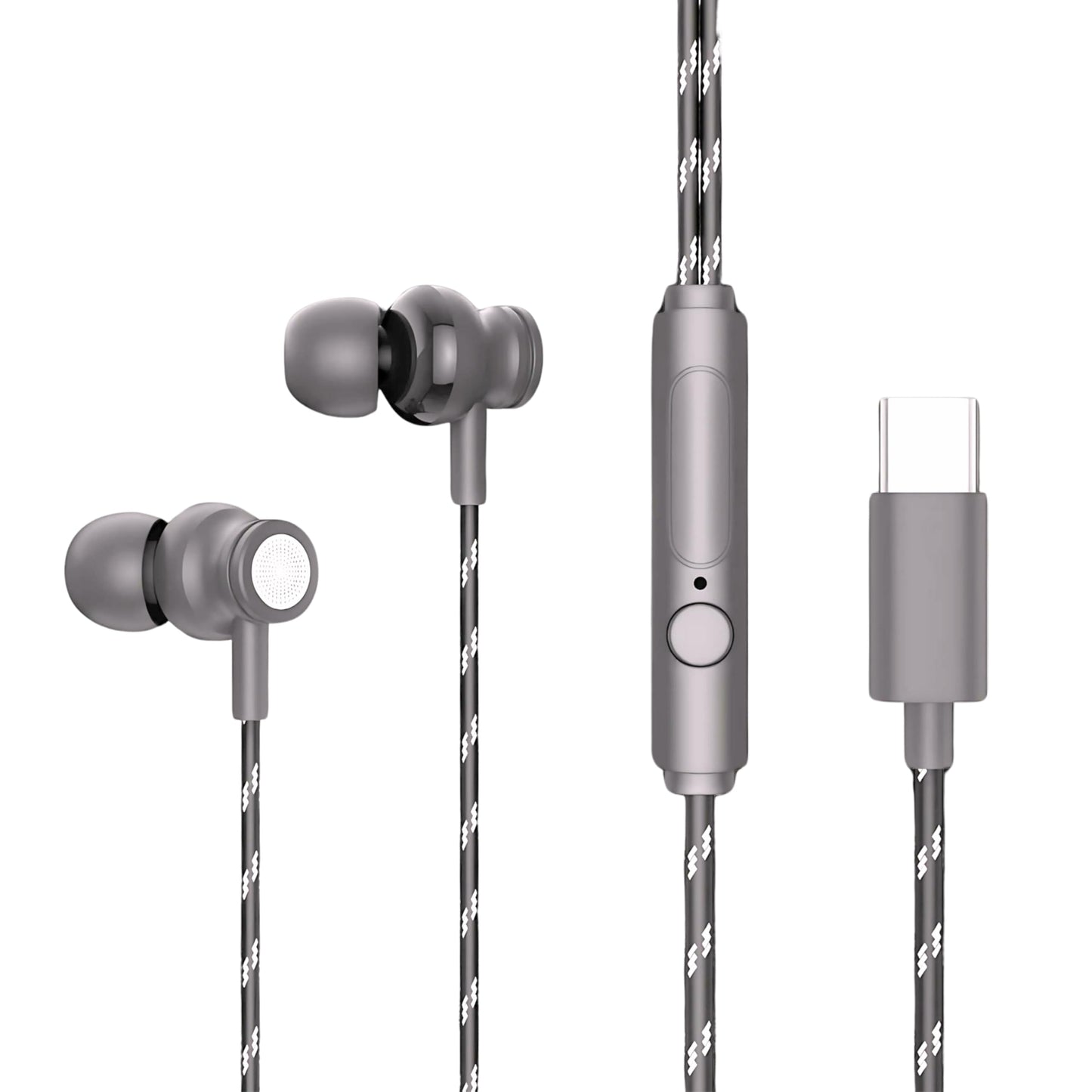 GEARZTOUCH OASI'S inEar TypeC Earphone, in-Line Volume Controller & Powerful HD Mic, Clear Sound, Noise Isolation Compatible with Oneplus, Samsung, Oppo, Vivo, Redmi Having only TypeC Port (Blue)