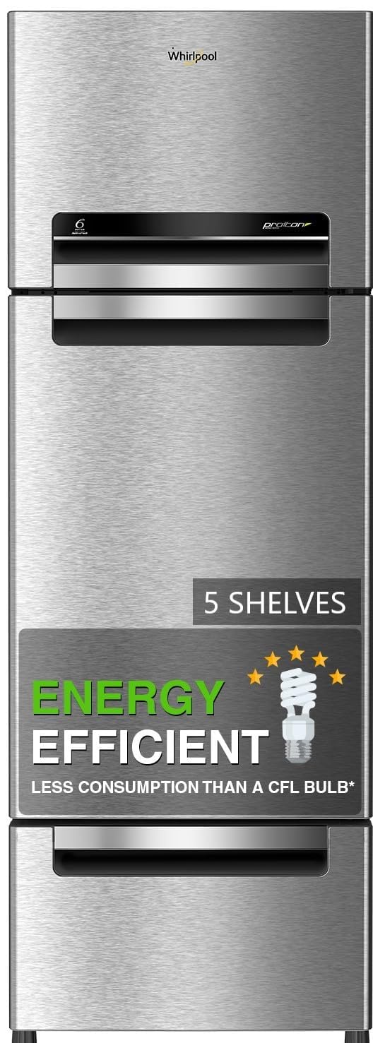 Whirlpool 270 L (Gross Capacity 300L) Frost Free Triple-Door Refrigerator (FP 313D PROTTON ROY ALPHA STEEL (Z)