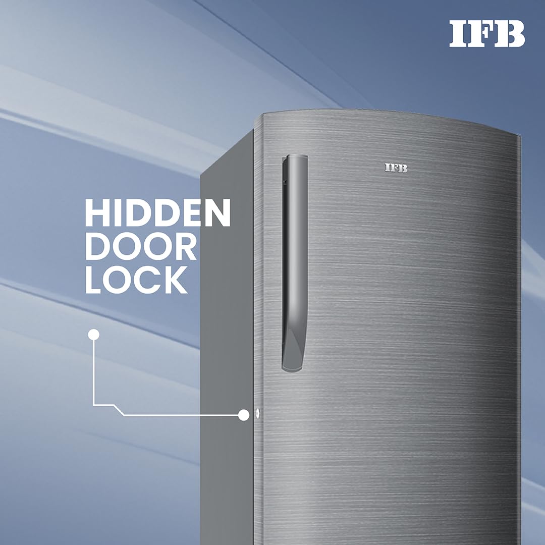 IFB 197L 5 Star Direct Cool Single Door Refrigerator (IFBDC-2235DBSE, Brush Grey, Advanced Inverter Compressor, Extraordinary Storage with Humidity Controller)