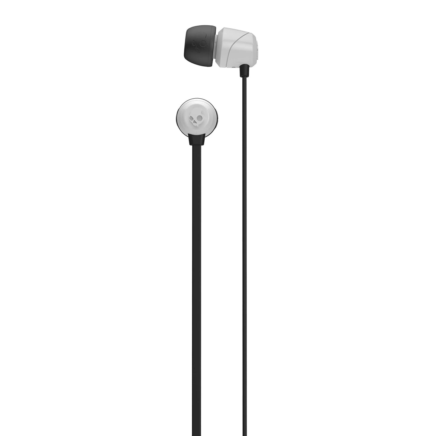 Skullcandy Jib in-Ear Wired Earbuds Without Microphone - Noise-Isolating Fit, 3.5mm AUX Cable, Call & Track Control, Extra Ear Gels – White