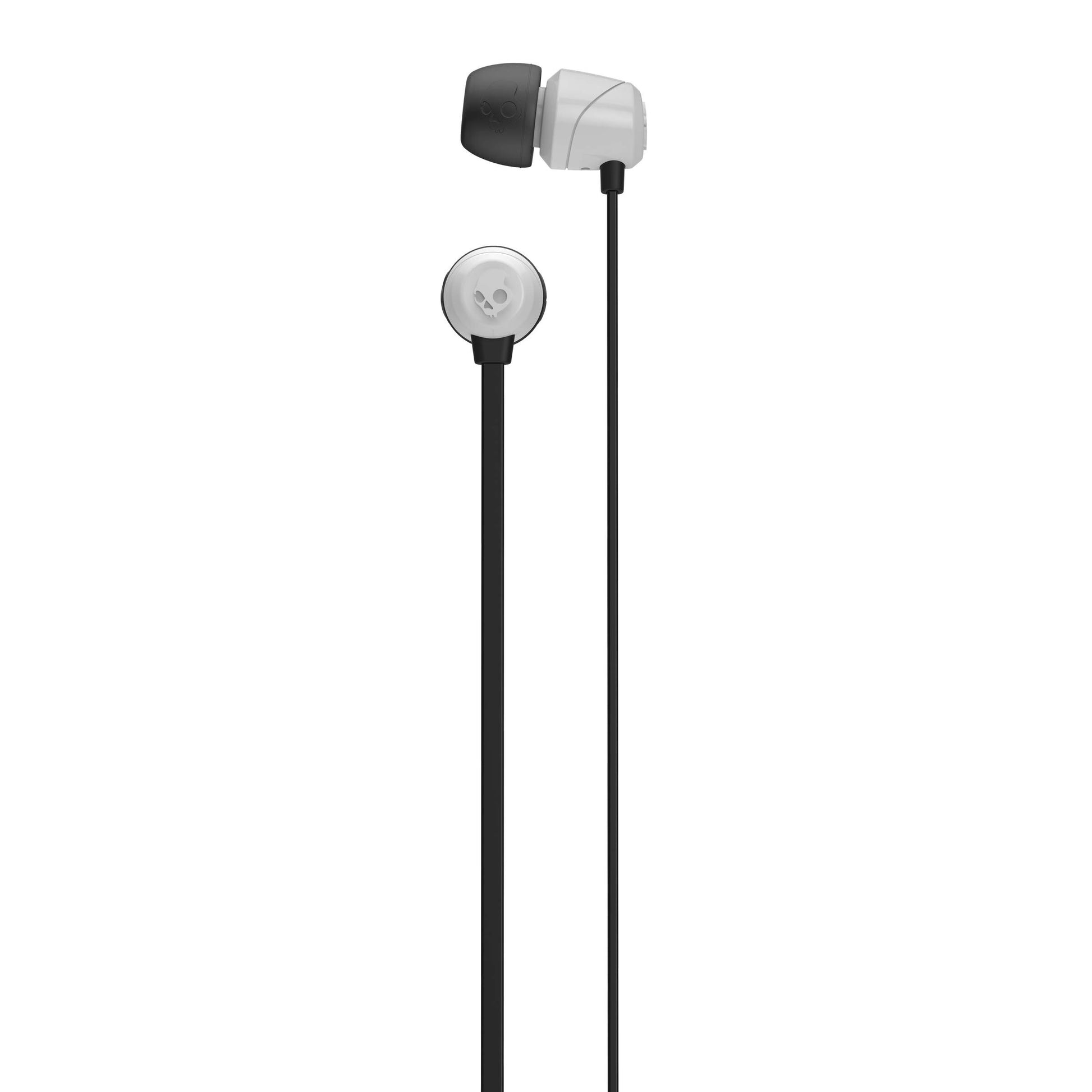 Skullcandy Jib in-Ear Wired Earbuds Without Microphone - Noise-Isolating Fit, 3.5mm AUX Cable, Call & Track Control, Extra Ear Gels – White