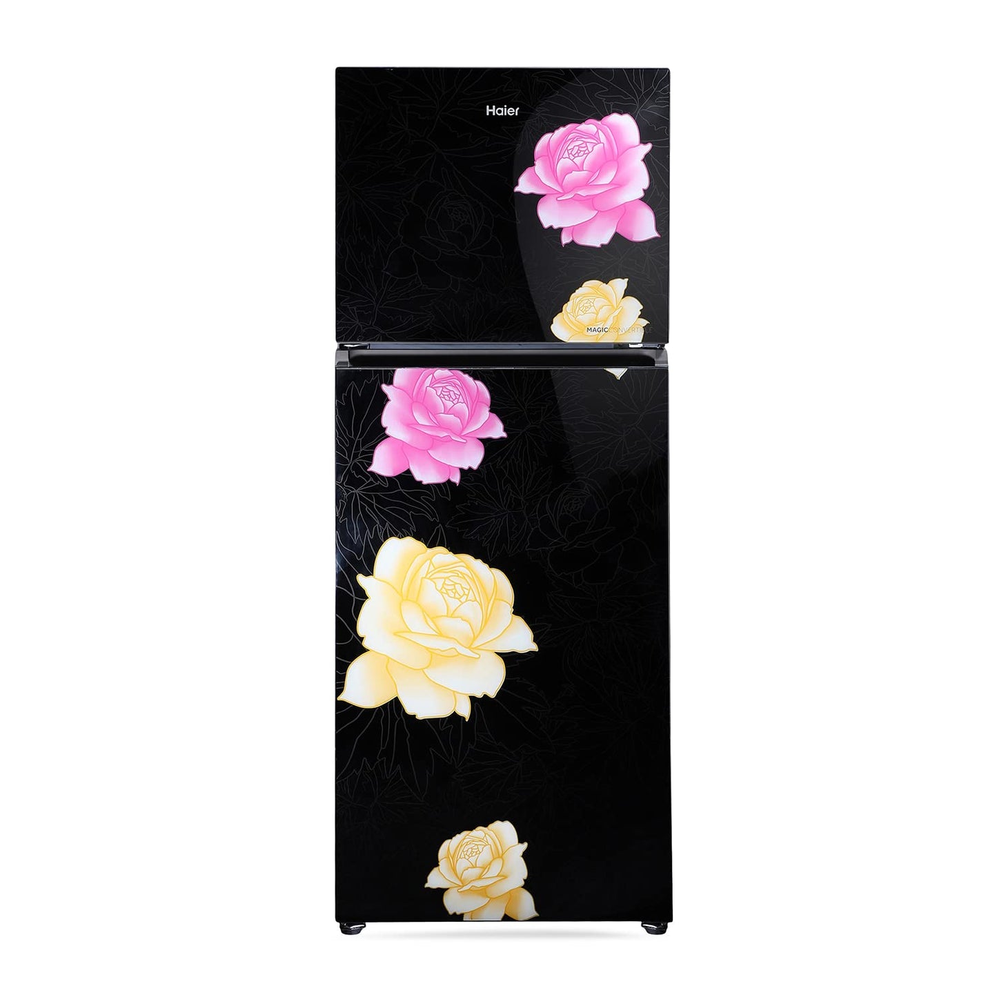 Haier 345 L 3 Star Double Door Frost Free Refrigerator Appliance, Triple Inverter & Dual Fan Technology (HRF-3654PBG-E, Bloom Glass,Glass Door, Convertible, 2022 Model)