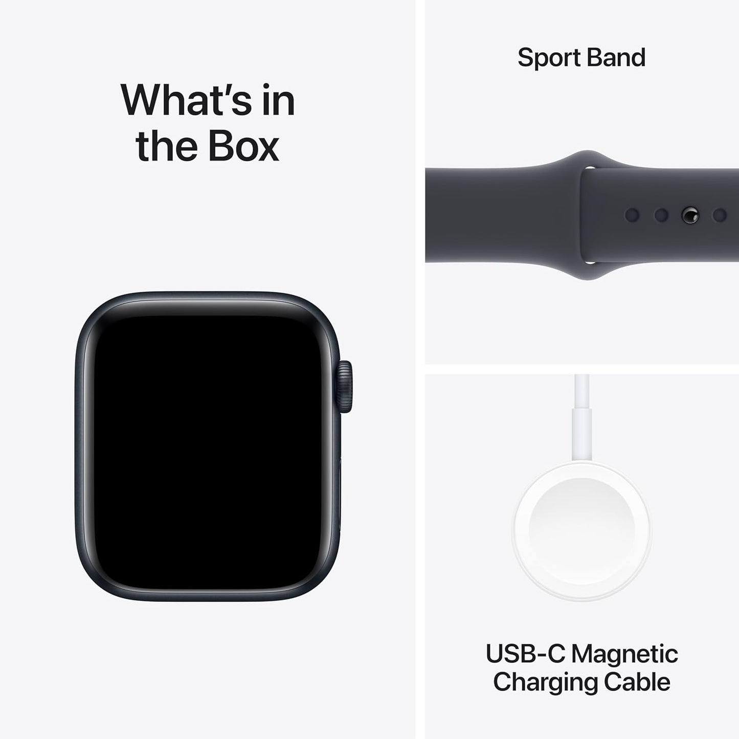 Apple Watch SE (2nd Gen, 2023) [GPS 44mm] Smartwatch with Midnight Aluminum Case with Midnight Sport Band. Fitness & Sleep Tracker, Crash Detection, Heart Rate Monitor, Retina Display