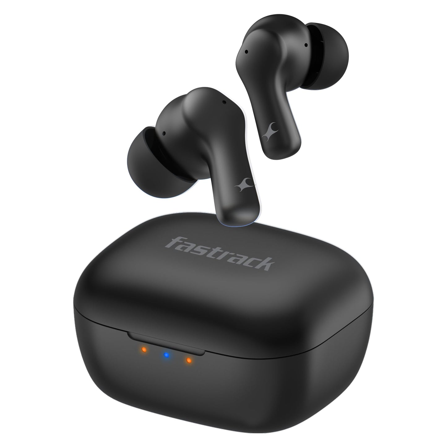 Fastrack Fpods FE100|BT5.4 TWS in Ear Earbuds, 40Hrs Playtime, 13mm Extra Deep Bass Drivers, Dual Mic ENC for Crystal Clear Calls, Low Latency Gaming Mode Upto 60ms - 120 Mins in 10 Mins