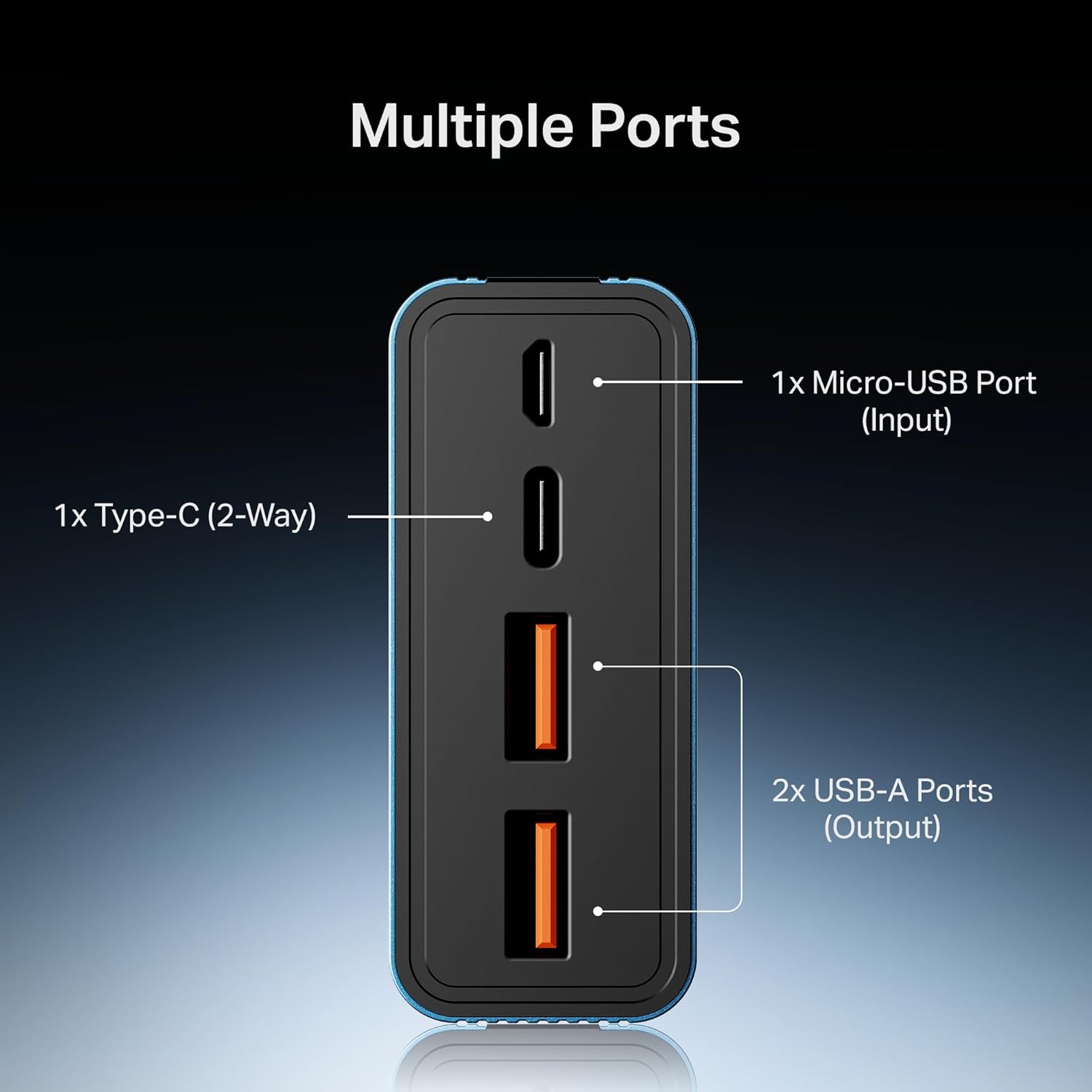 boAt Newly Launched PB435 Turbo 35W Power Bank with 20000mAh Battery, 35W 2-Way Super Fast Charging | 12-Layer Smart IC Protection | Triple Output & Dual Input in Sleek Aluminium Casing(Navy Blue)